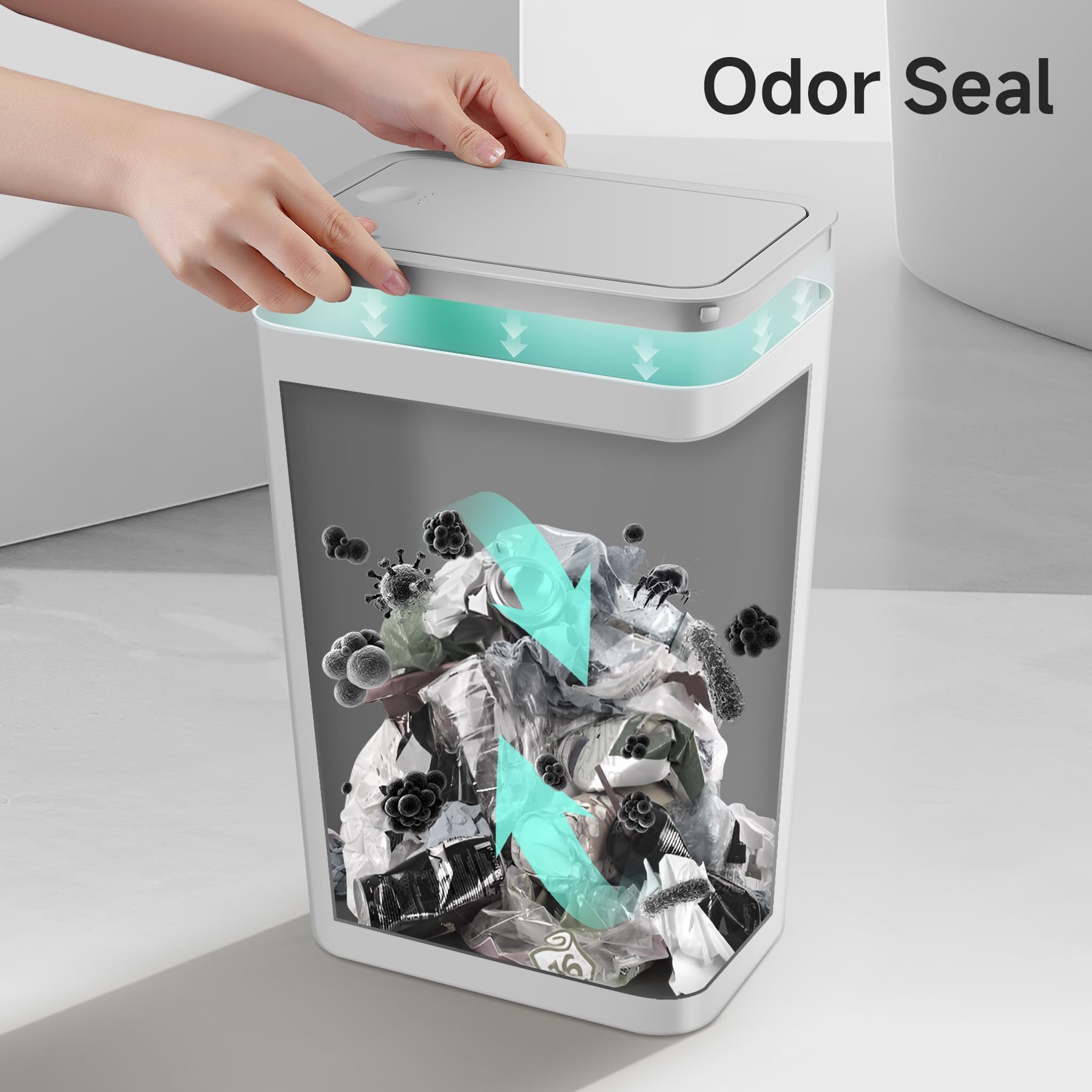 Bathroom Trash Can with Lid