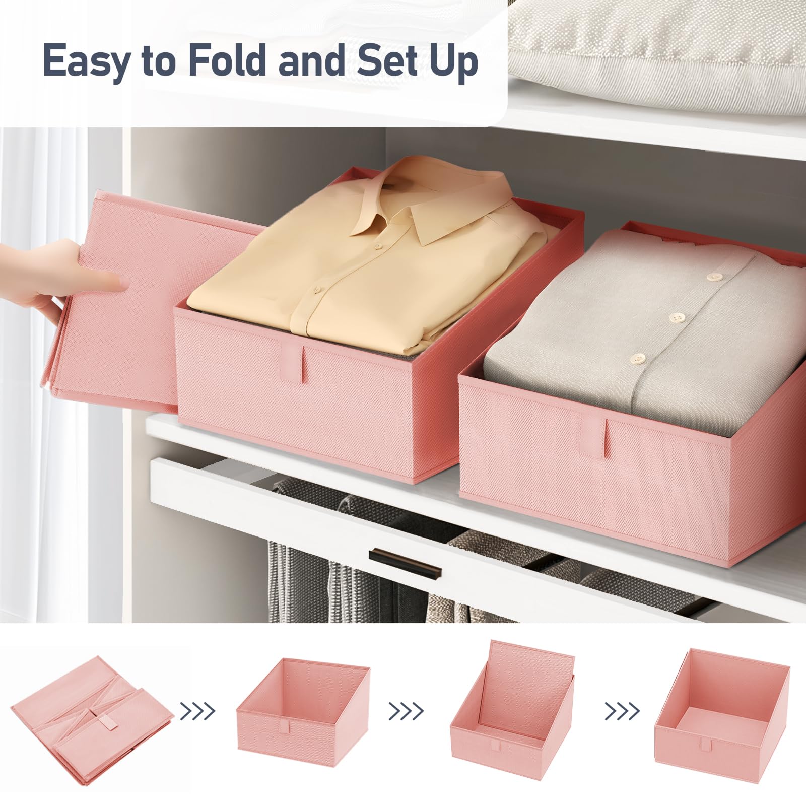 Closet Storage Bins 8 Pack (8 Count)