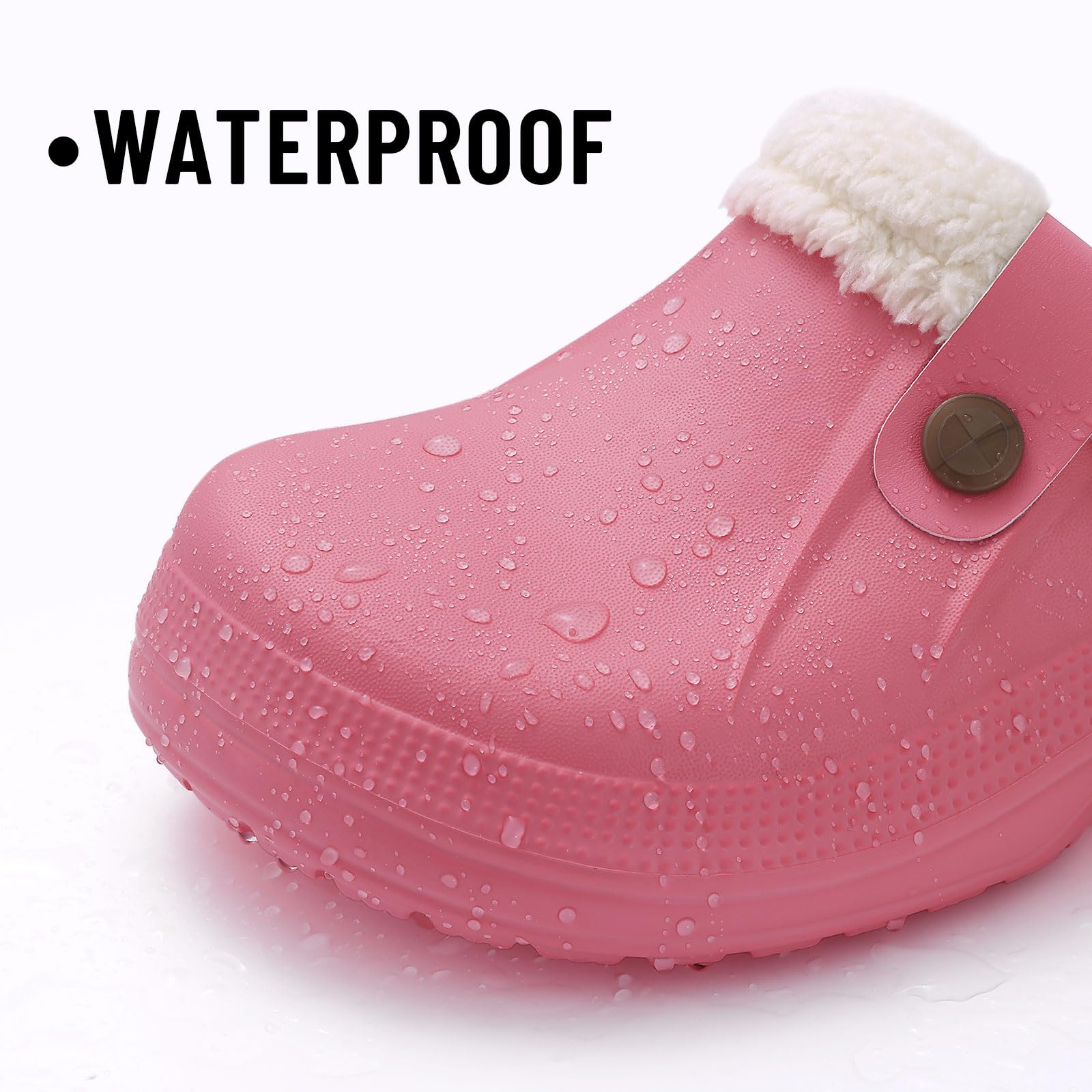 Fur Lined Clogs for Women & Men Fuzzy Slippers with Memory Foam
