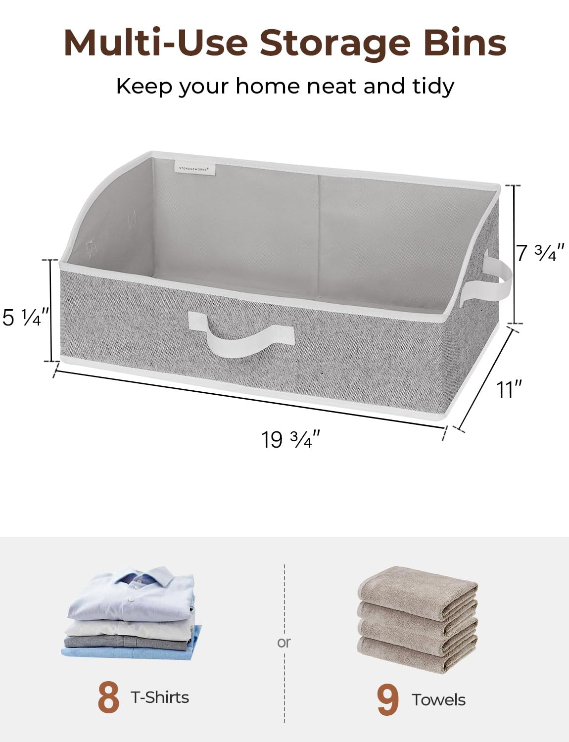 Closet Storage Bins Trapezoid (3 Count)