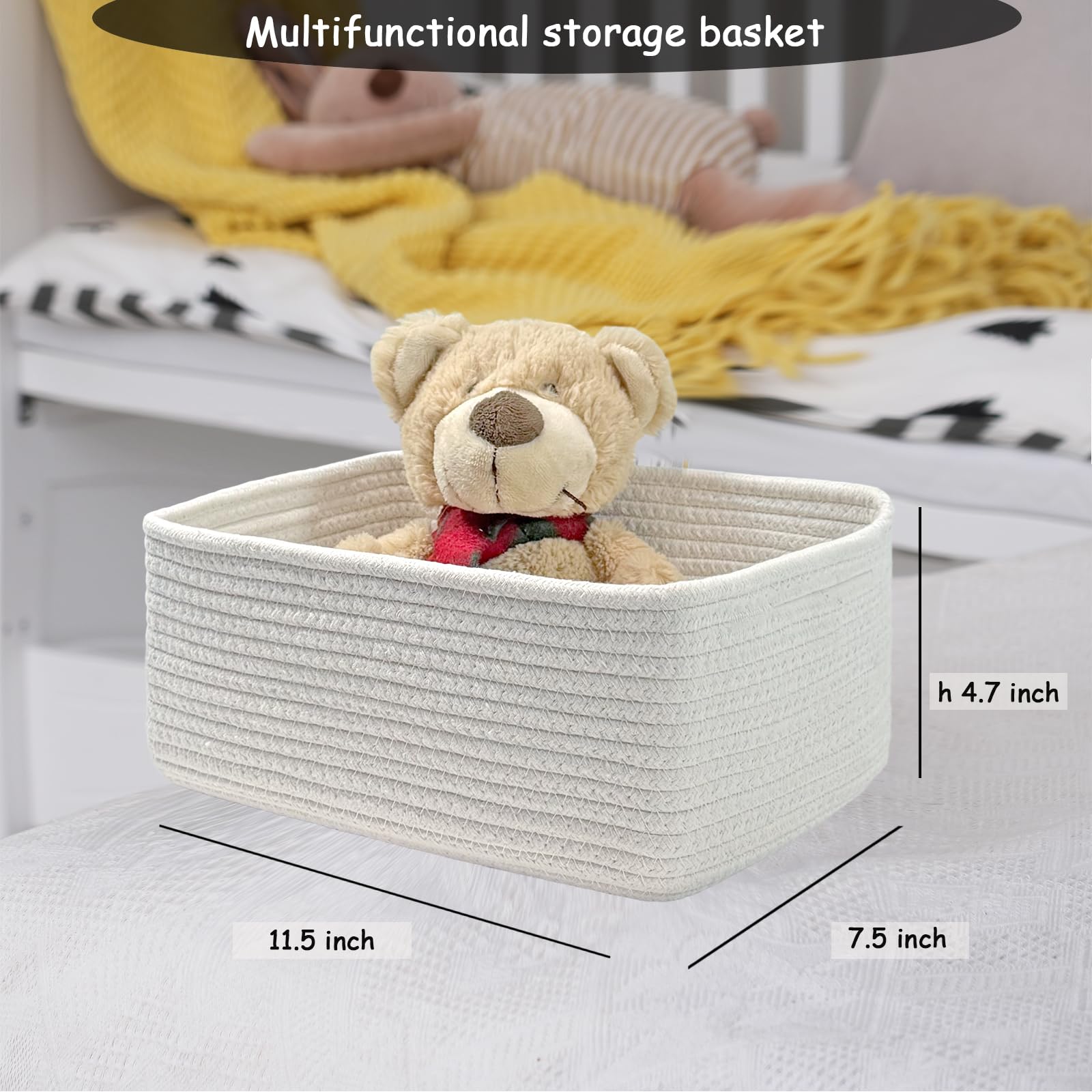 COMFY HOMI 11.5"x7.5"x4.7" Storage Baskets for Organizing (3 Count)