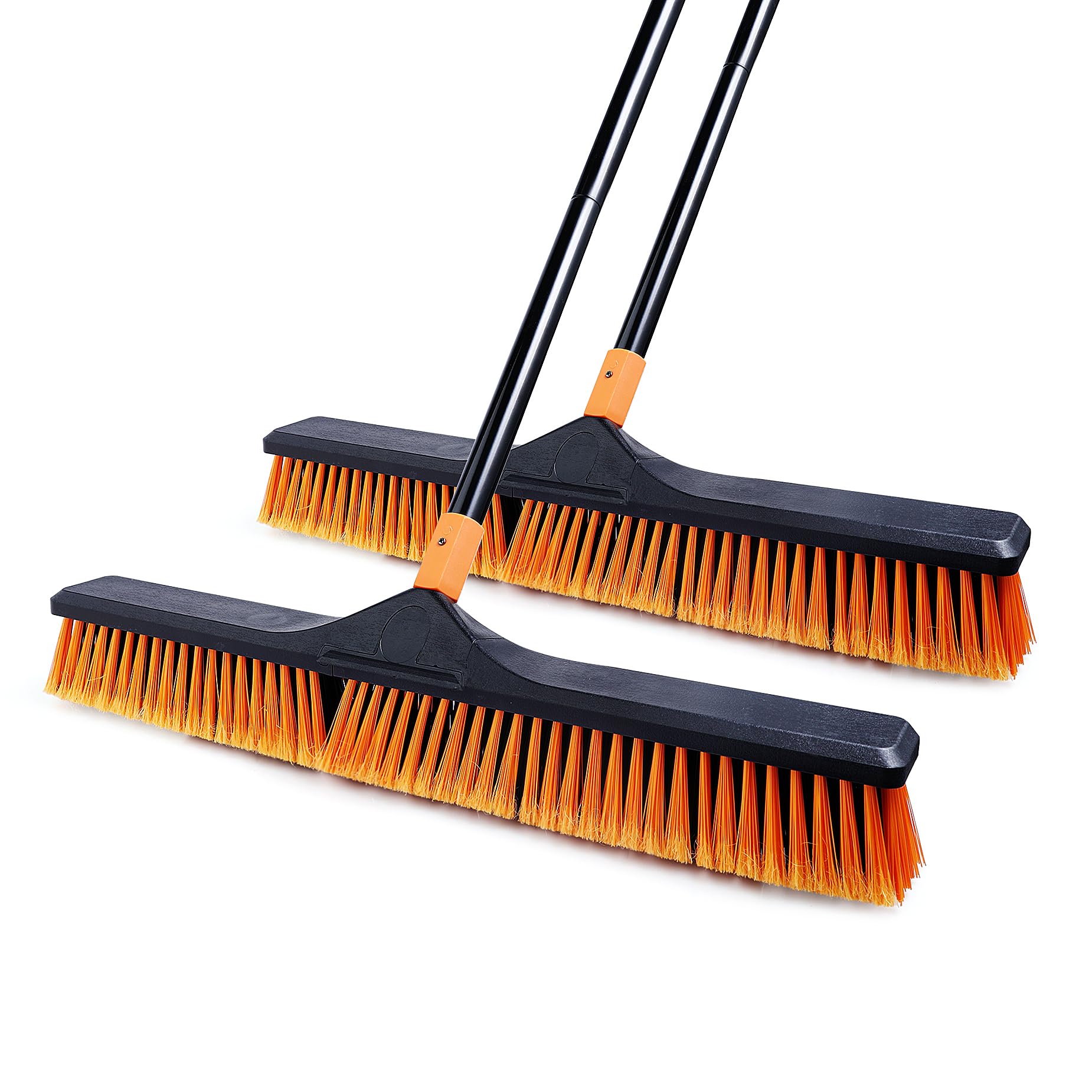 24”Push Broom Brush for Floor Cleaning 2 Set (2 Count)