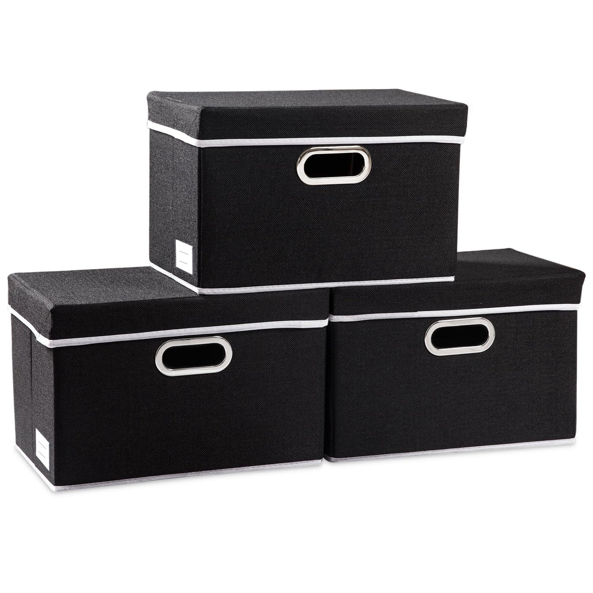 Foldable Storage Box with Lid [3 (3 Count)