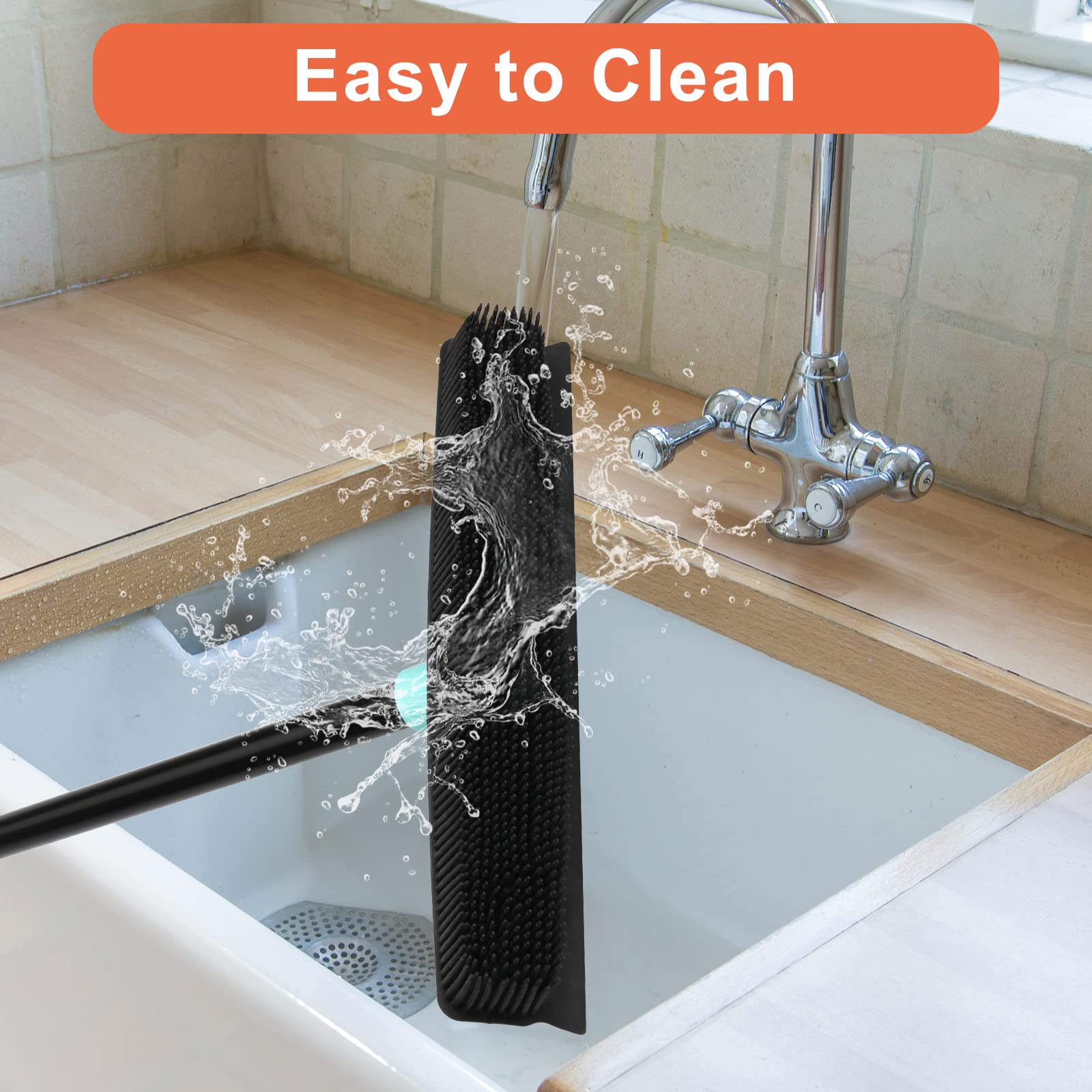 Rubber Broom Carpet Rake for Pet Hair Removal
