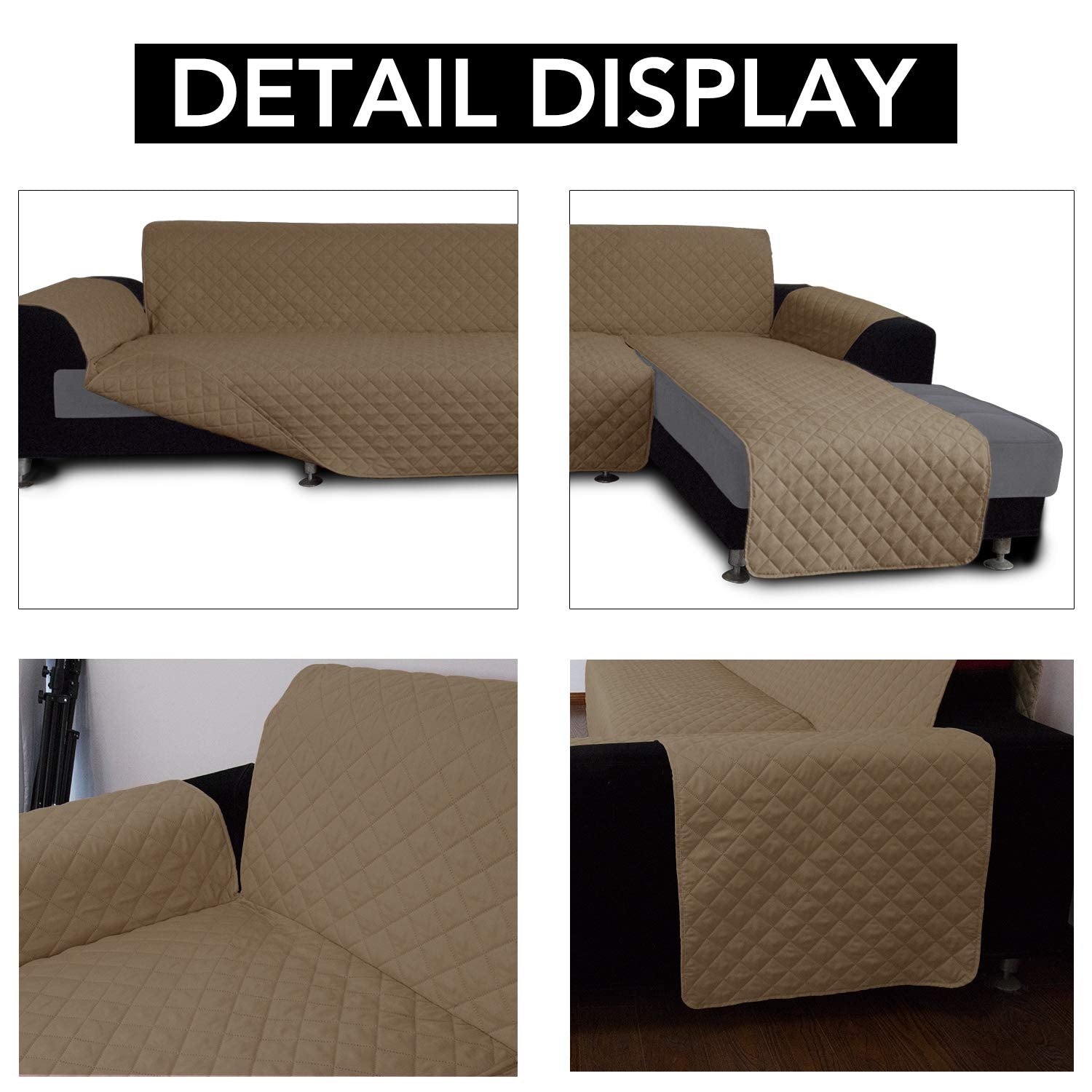 Reversible L Shape Sectional Couch Cover