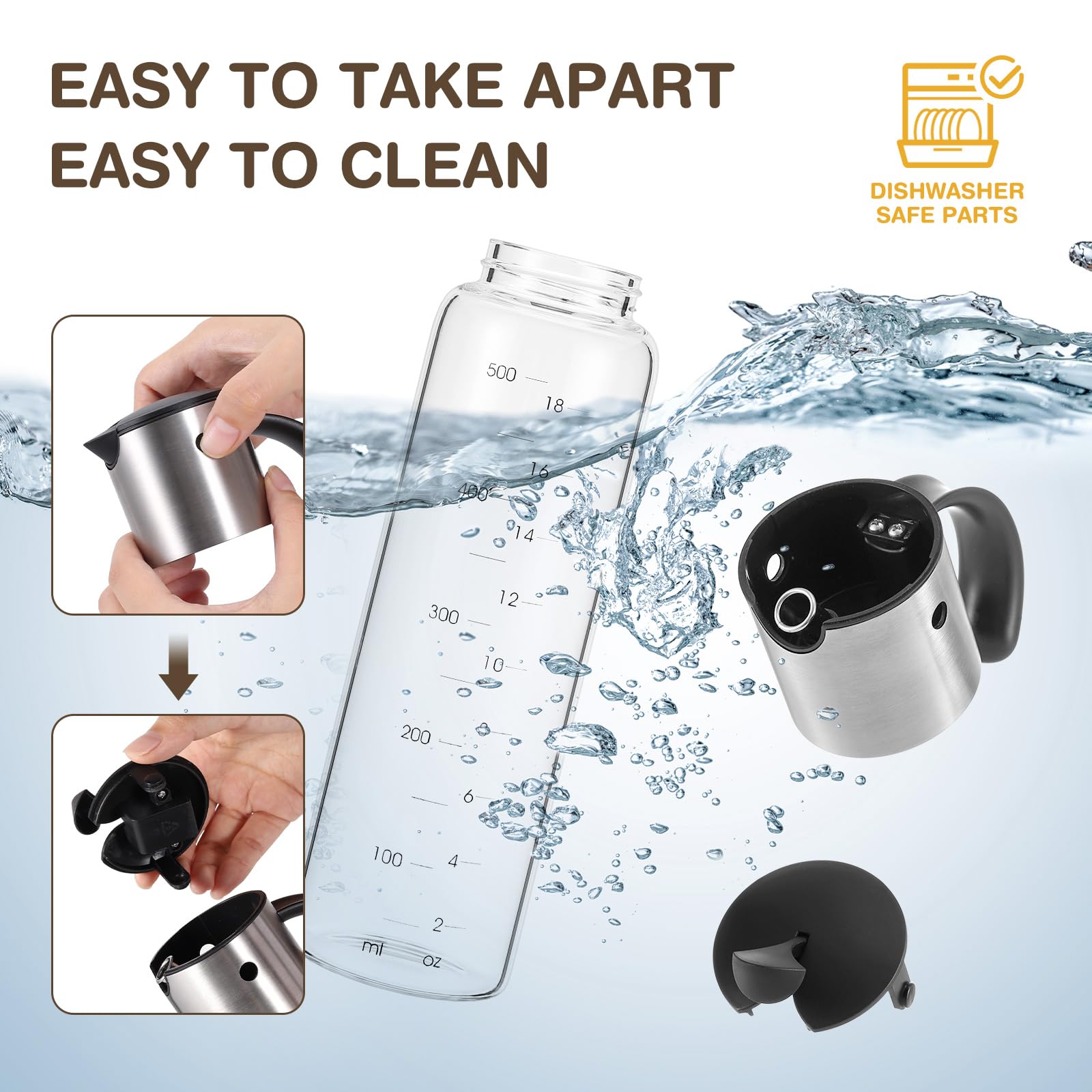 Large Olive Oil Dispenser Bottle Kitchen (2 Count)