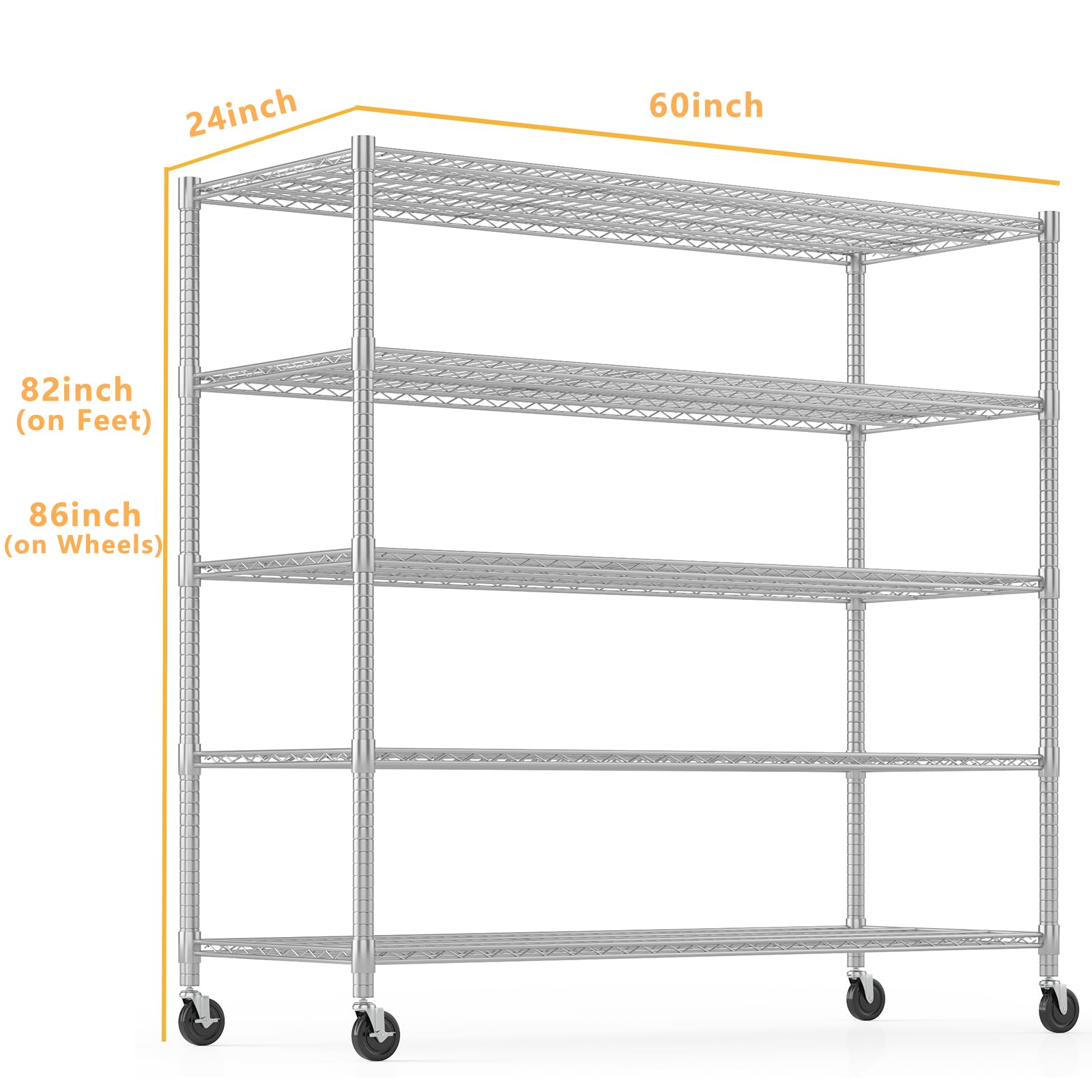 60" W Storage Shelves (5 Count)
