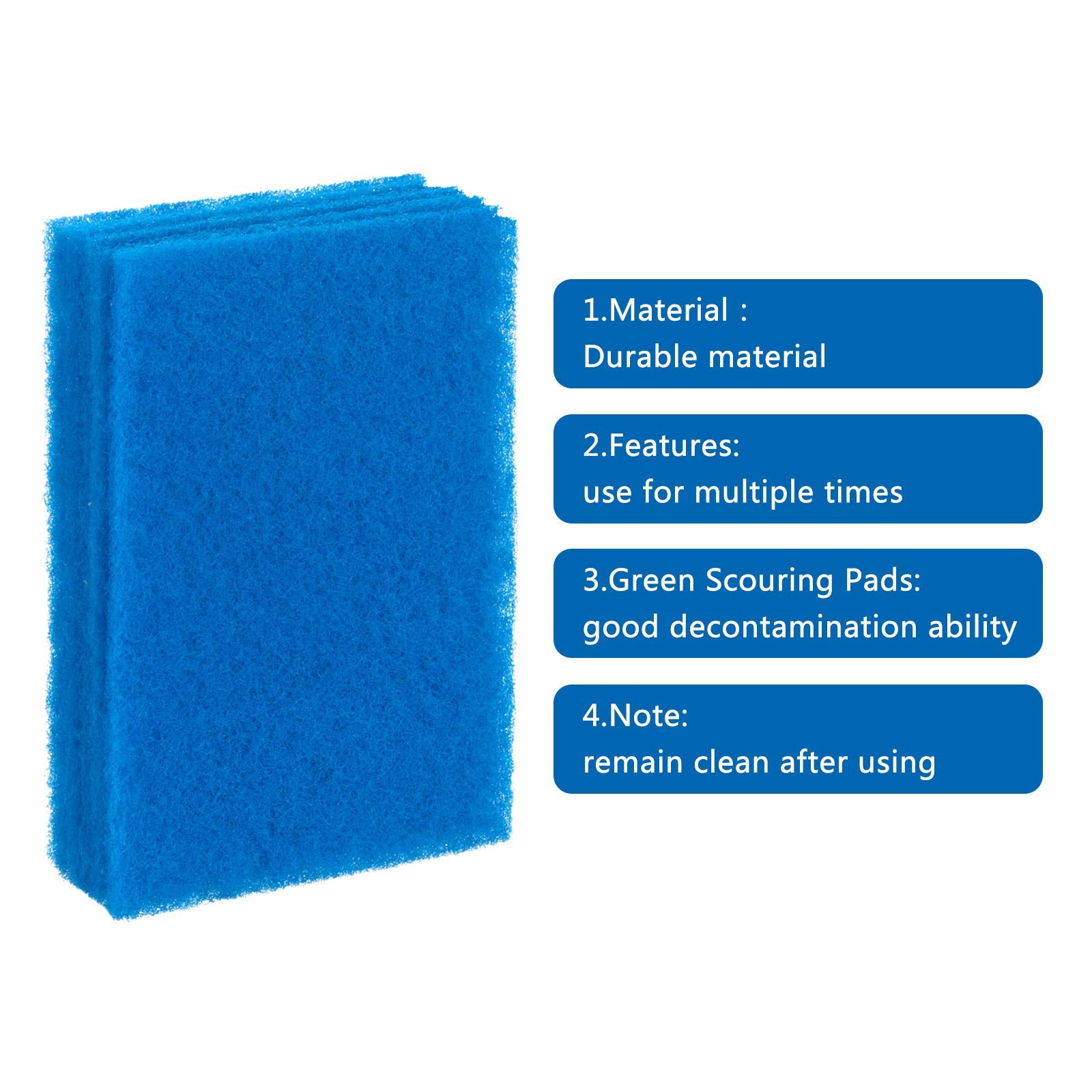 40 Pieces Scrub Pads Scouring Pads Sponge Dish Scrubber Scouring Cleaning Non Scratch for Kitchen Dishes Cleaning (40 Count)