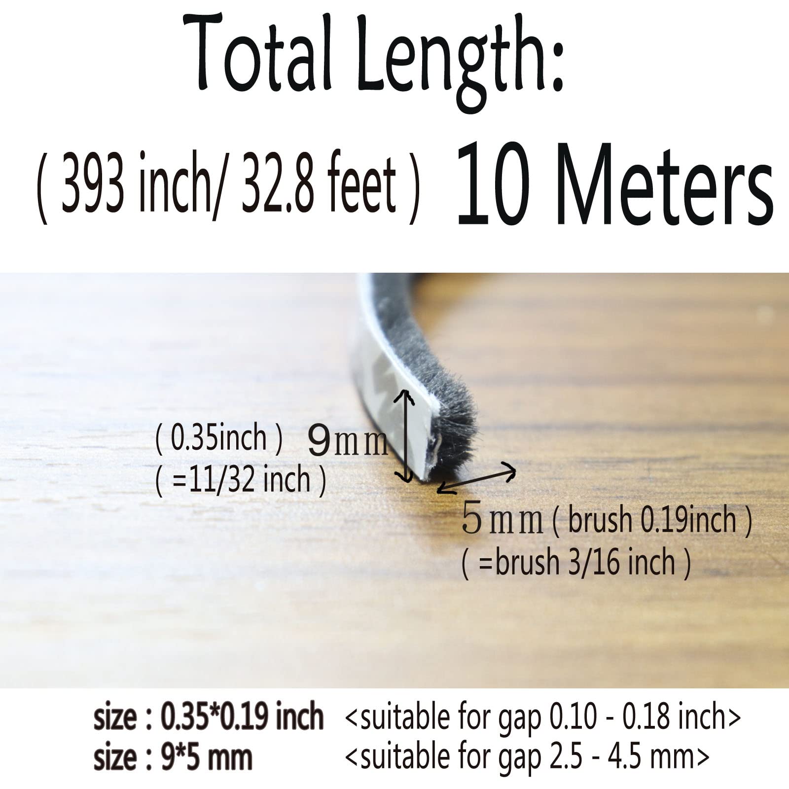 Weather Stripping Brush for Sliding Windows
