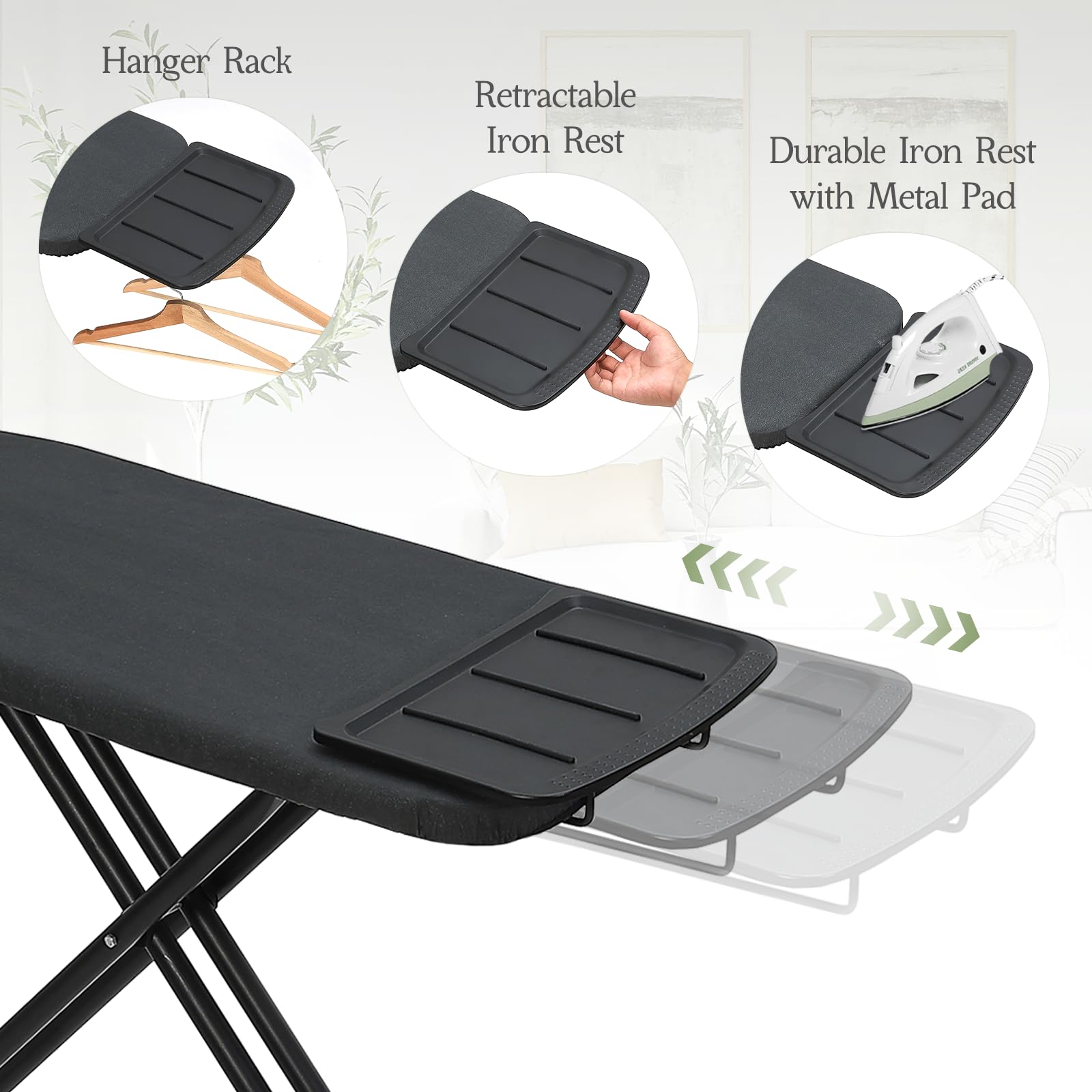 Ironing Board 48x15 Wide Heavy Duty Full Size Iron Board