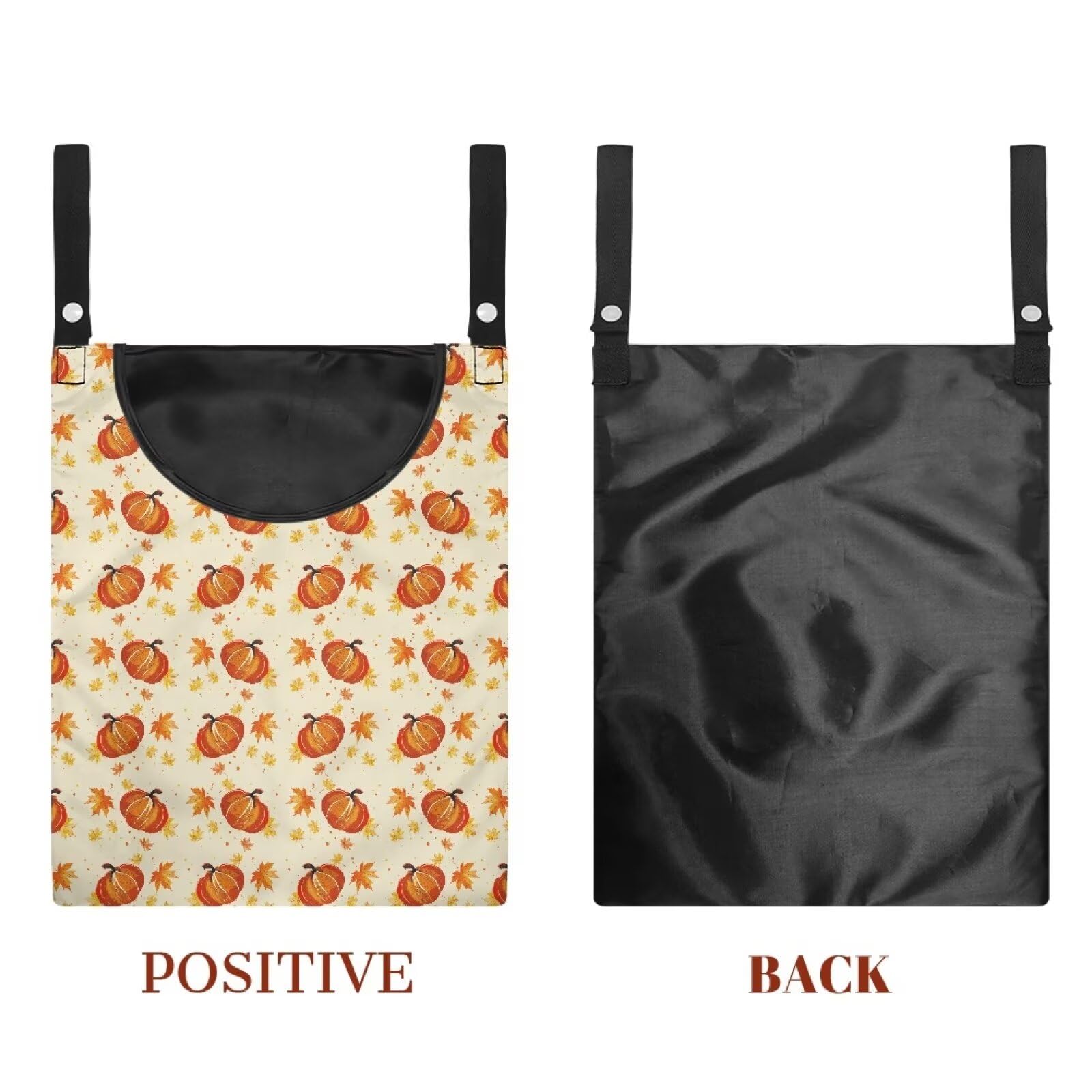 Pumpkin Clothes Pin Bags Clothespin Bag Holder Clothespin Holder 14.5 x 12 Inch Clothespin Bag for Clothesline Outdoor Outside Laundry Room Lightweight Clothespin Bag for Easy Hang