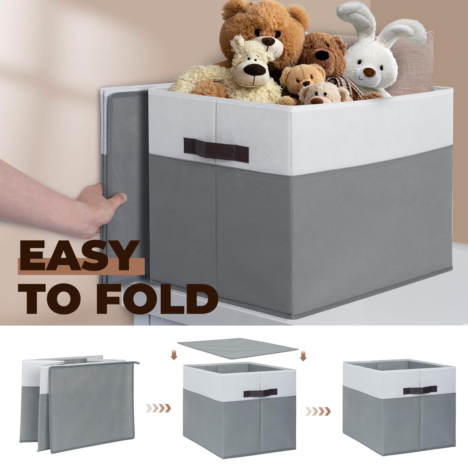6 Pack Clothes Bins for Organization (6 Count)