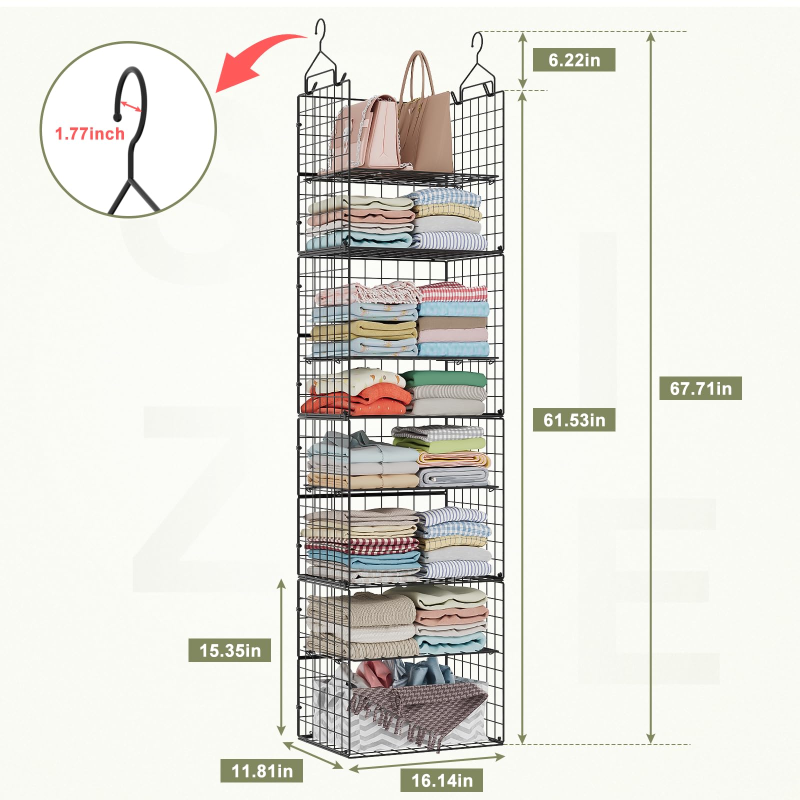 Hanging Closet Organizer and Storage