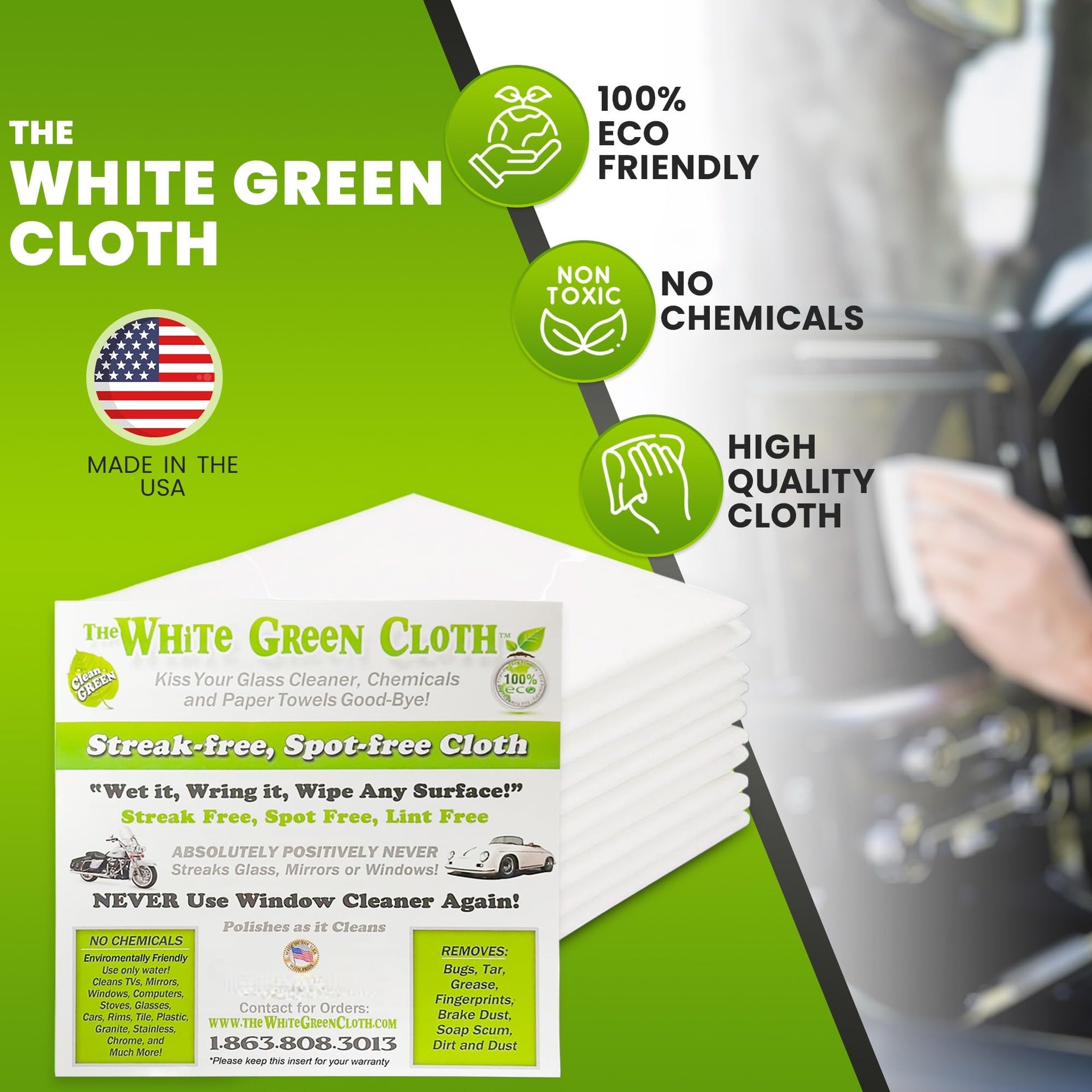 4 Pack Reusable Cleaning Cloths for Streak (4 Count)