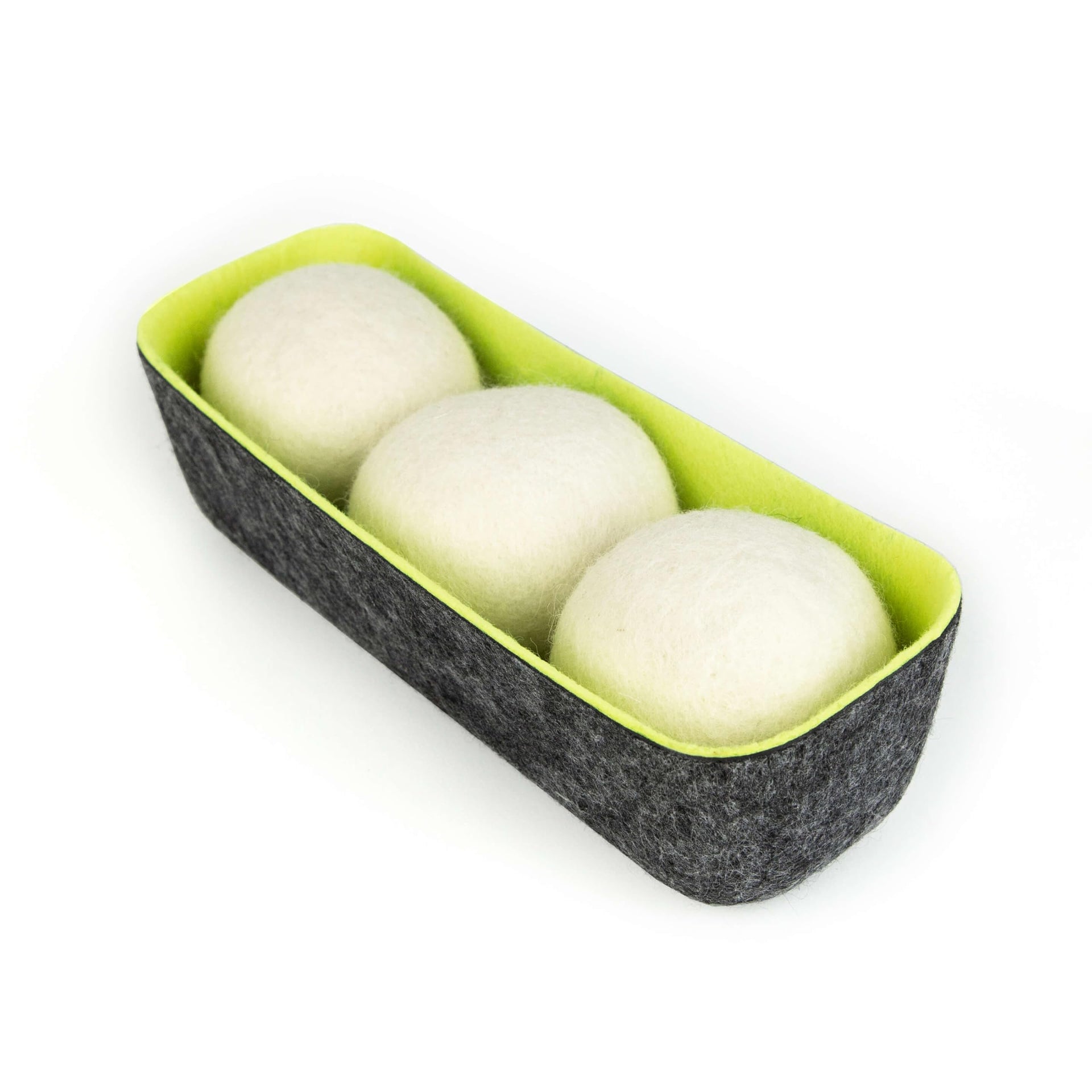 XL Wool Dryer Balls + Felt Storage Bin (3 Count)