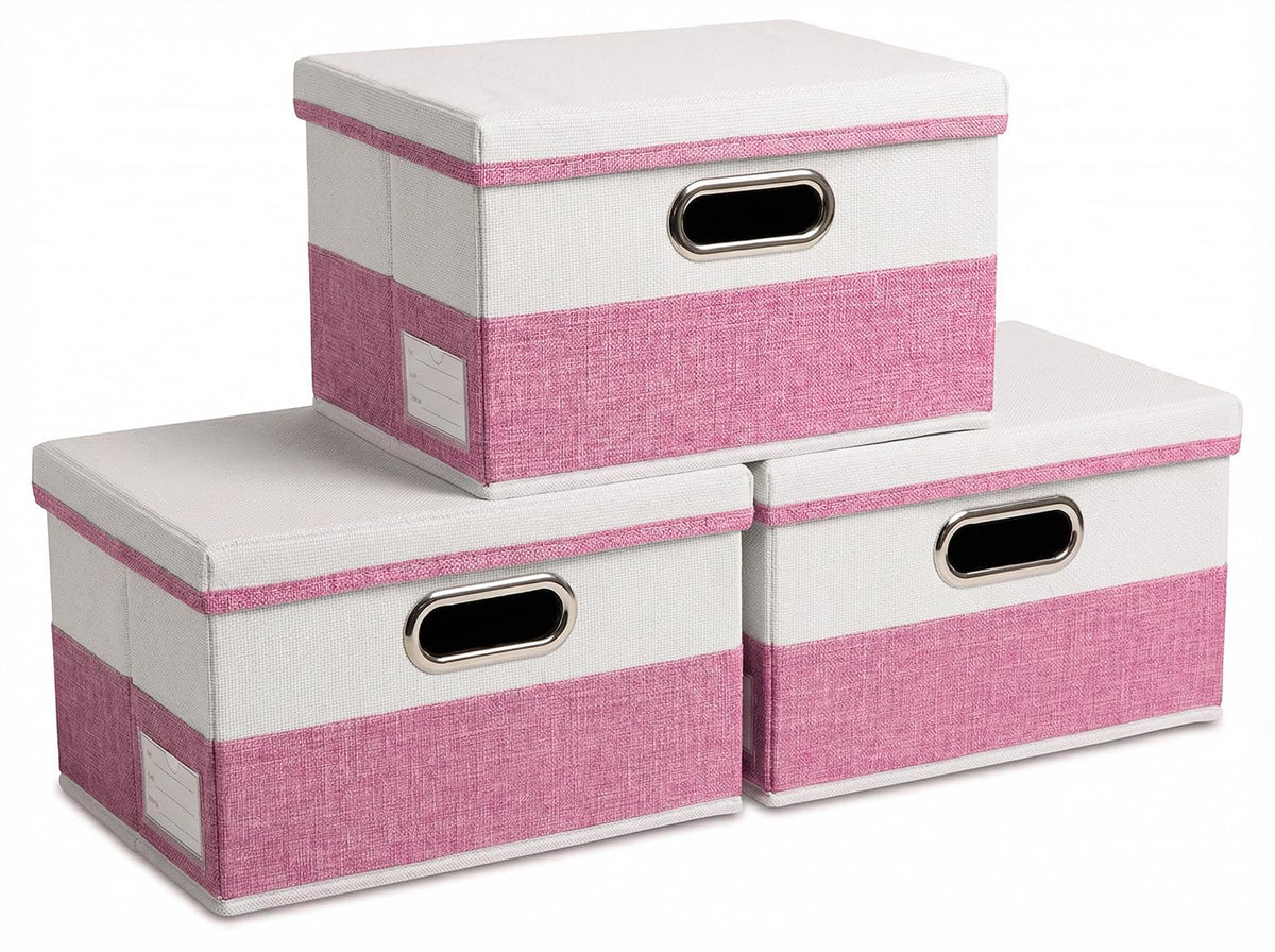 Storage Bins with Lids [3 (3 Count)