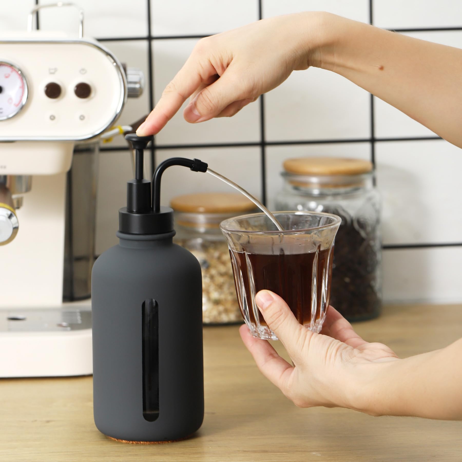 Gray Soap Dispenser
