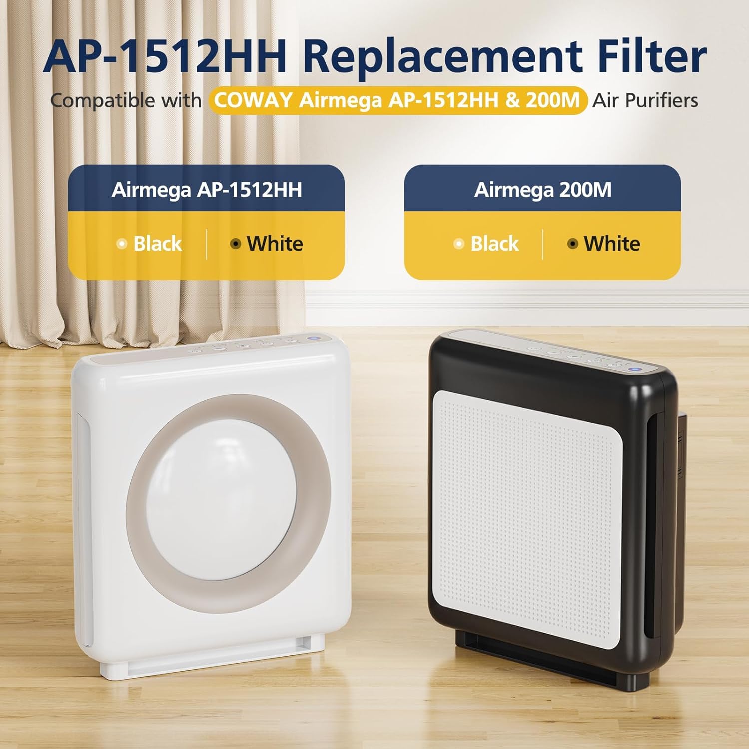 AP 1512HH Air Purifier Replacement Filter Set for Coway Airmega AP (3 Count)