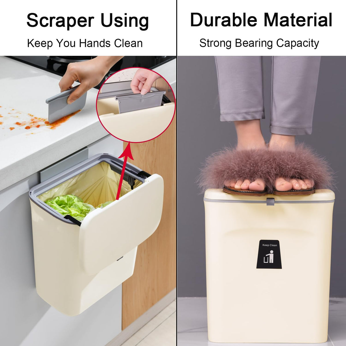 2.4 Gallon Kitchen Compost Bin for Counter Top or Under Sink