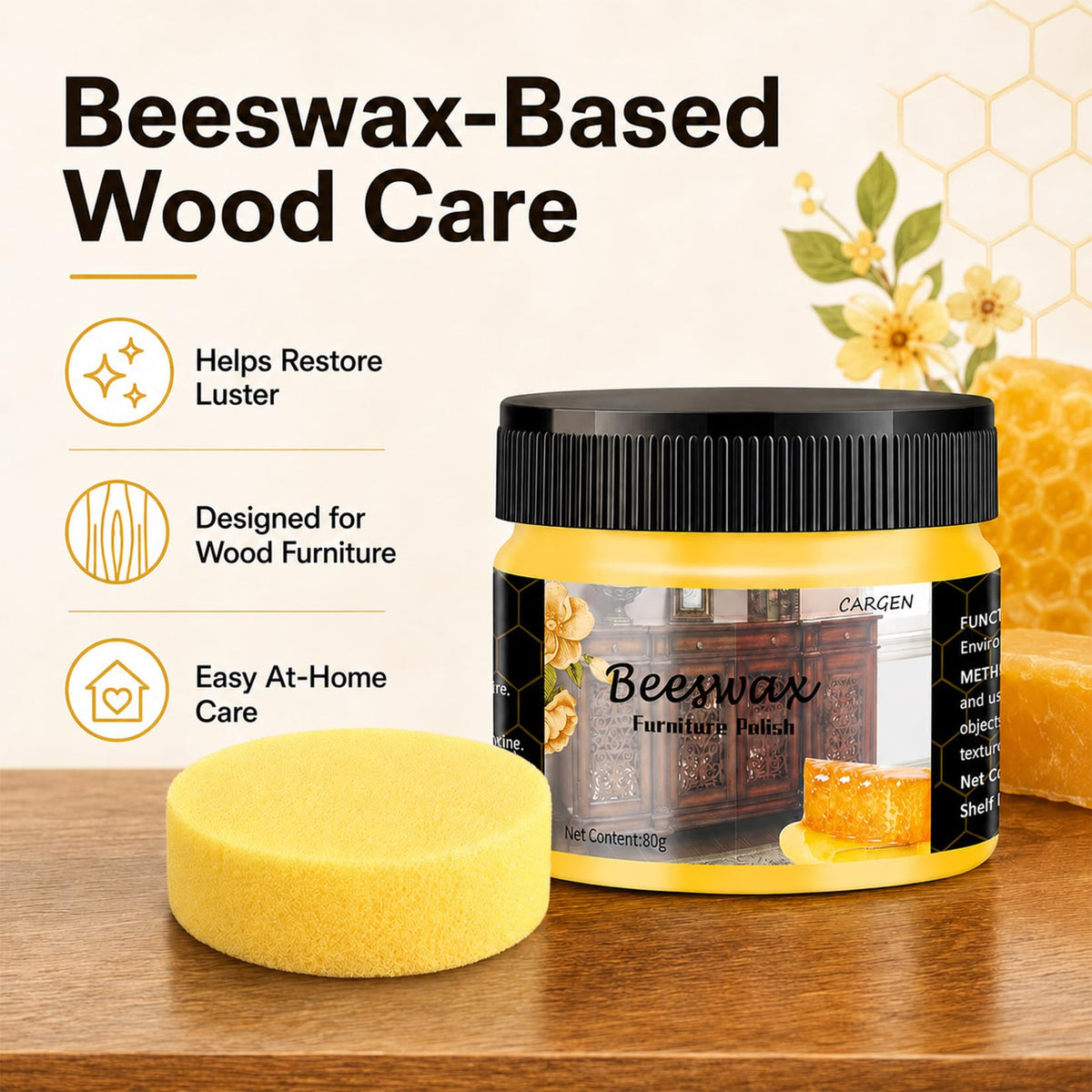 3PCS Beeswax Wood Polish (8.46 Ounce)