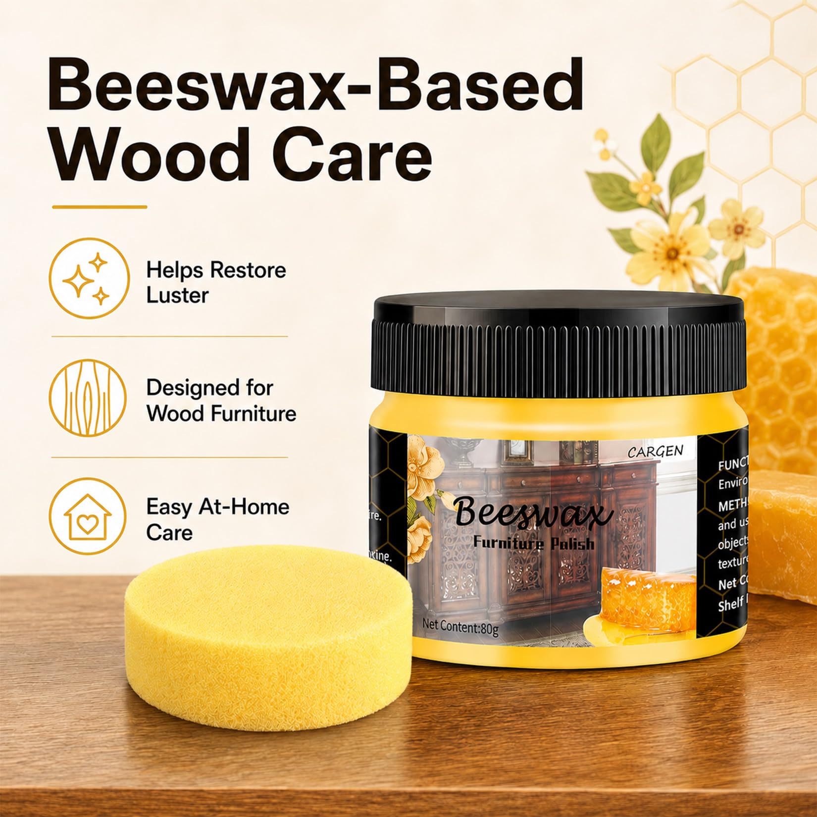 3PCS Beeswax Wood Polish (8.46 Ounce)
