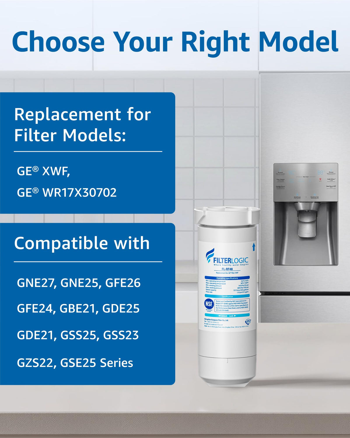 XWF Water Filter Replacement for GE® XWF (3 Count)