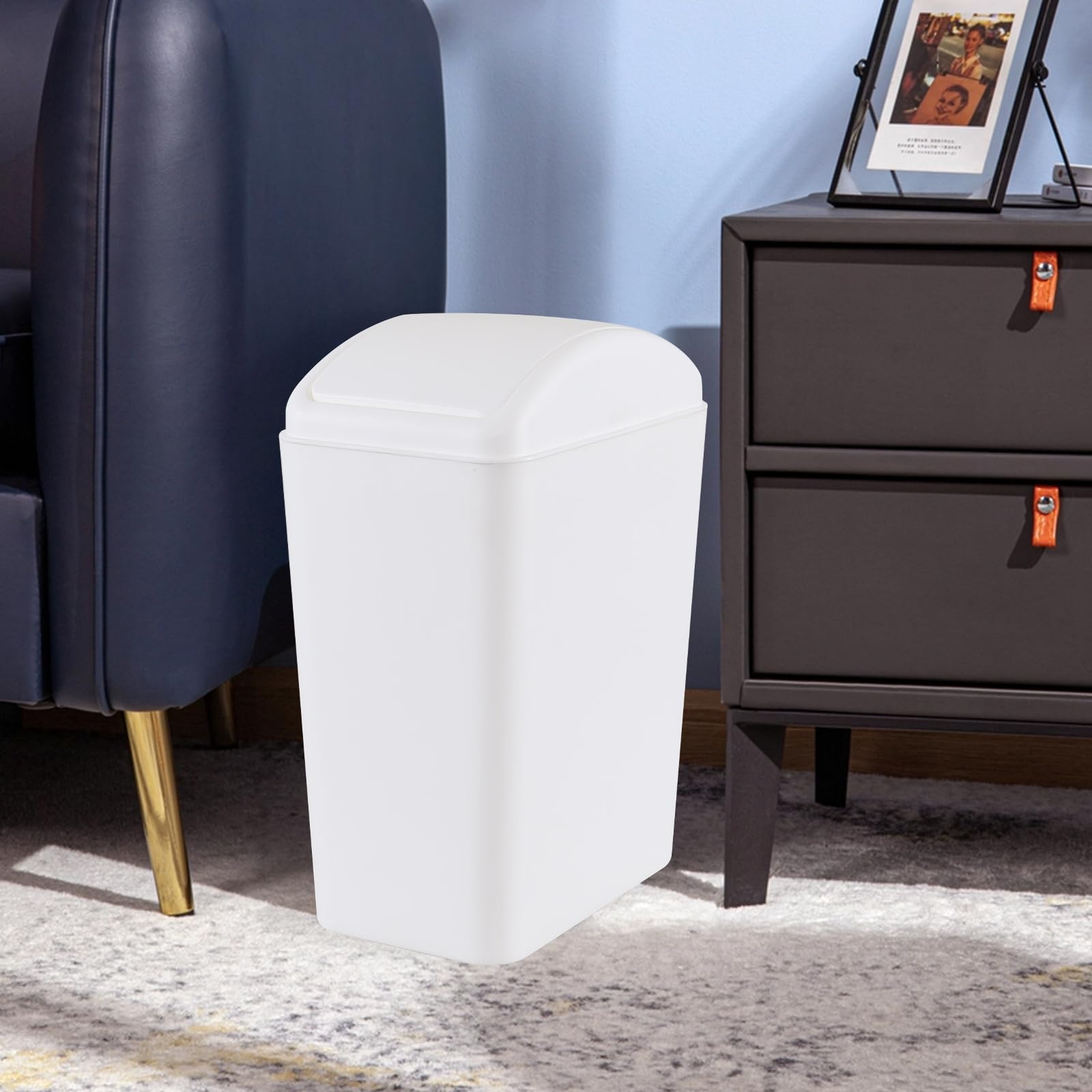 4.5 Gallon Plastic Swing Top Garbage Can (3 Count)