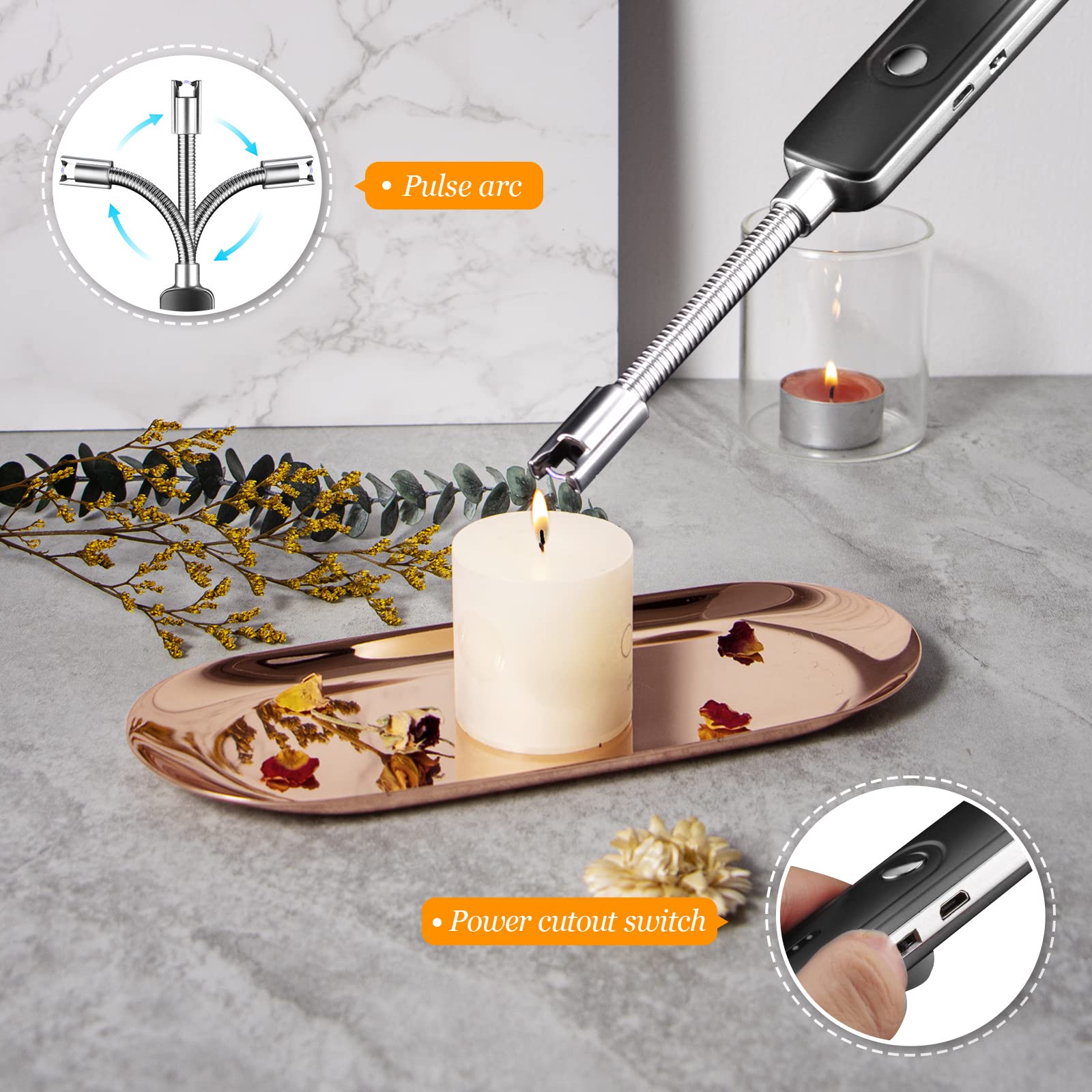 5Pcs Accessory Set with Rechargeable Electric Lighter