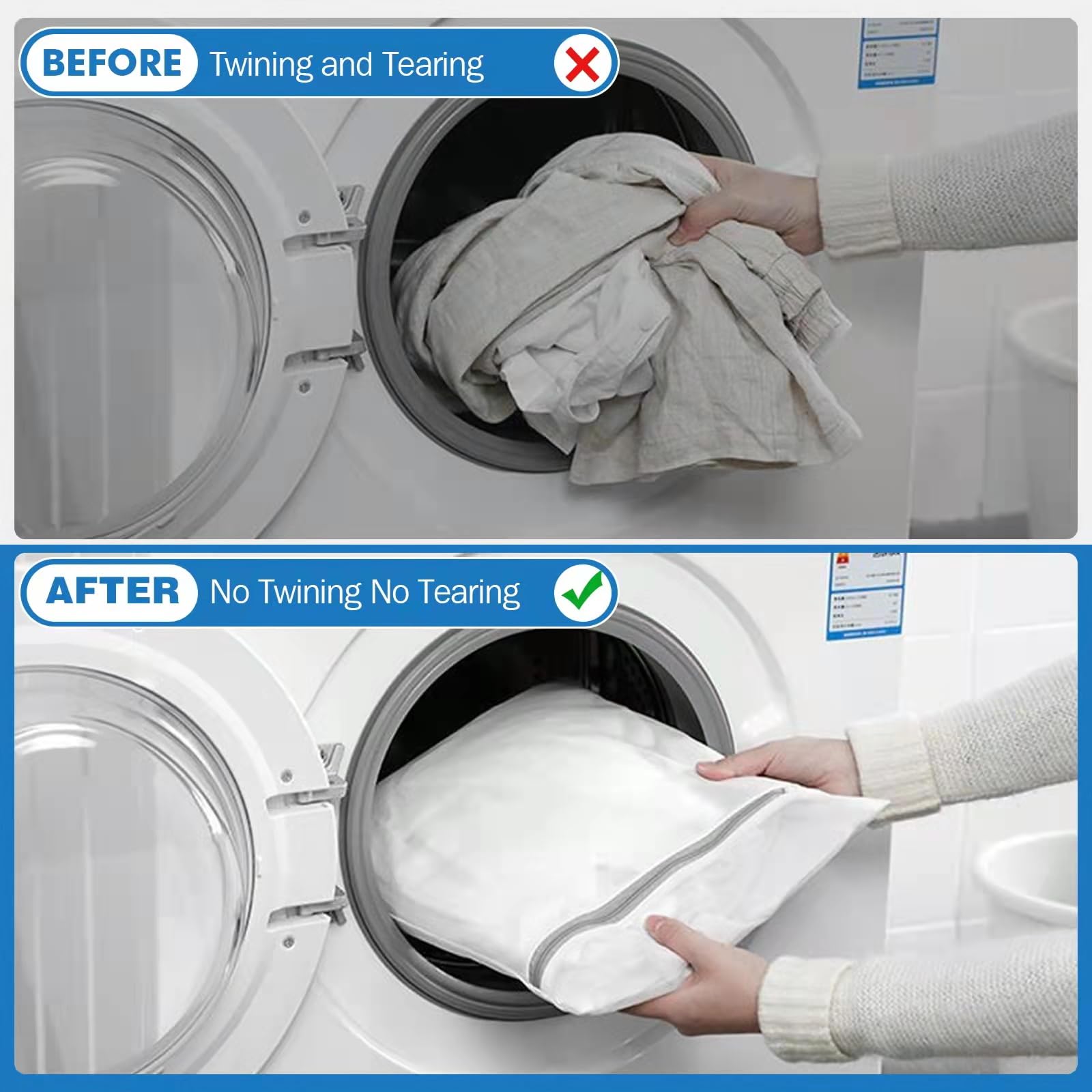 5Pcs Laundry Bags Mesh Wash Bags (5 Count)