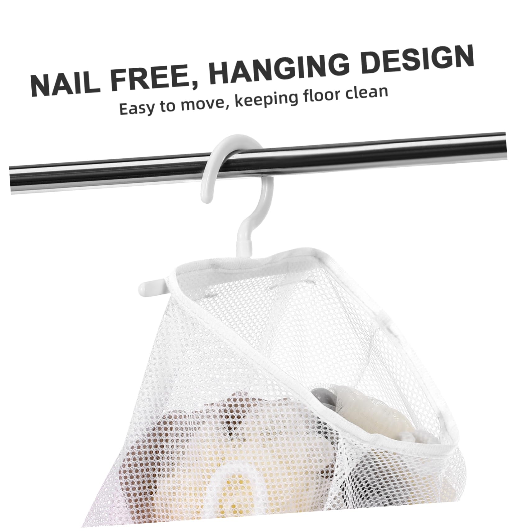 3pcs Mesh Hanging Bag Travel Underwear Organizer Bag Hand Inserts Organizer Undergarment Laundry Laundry Hamper Clothes Peg Hanging Groceries s Vegetable Pouch Pp