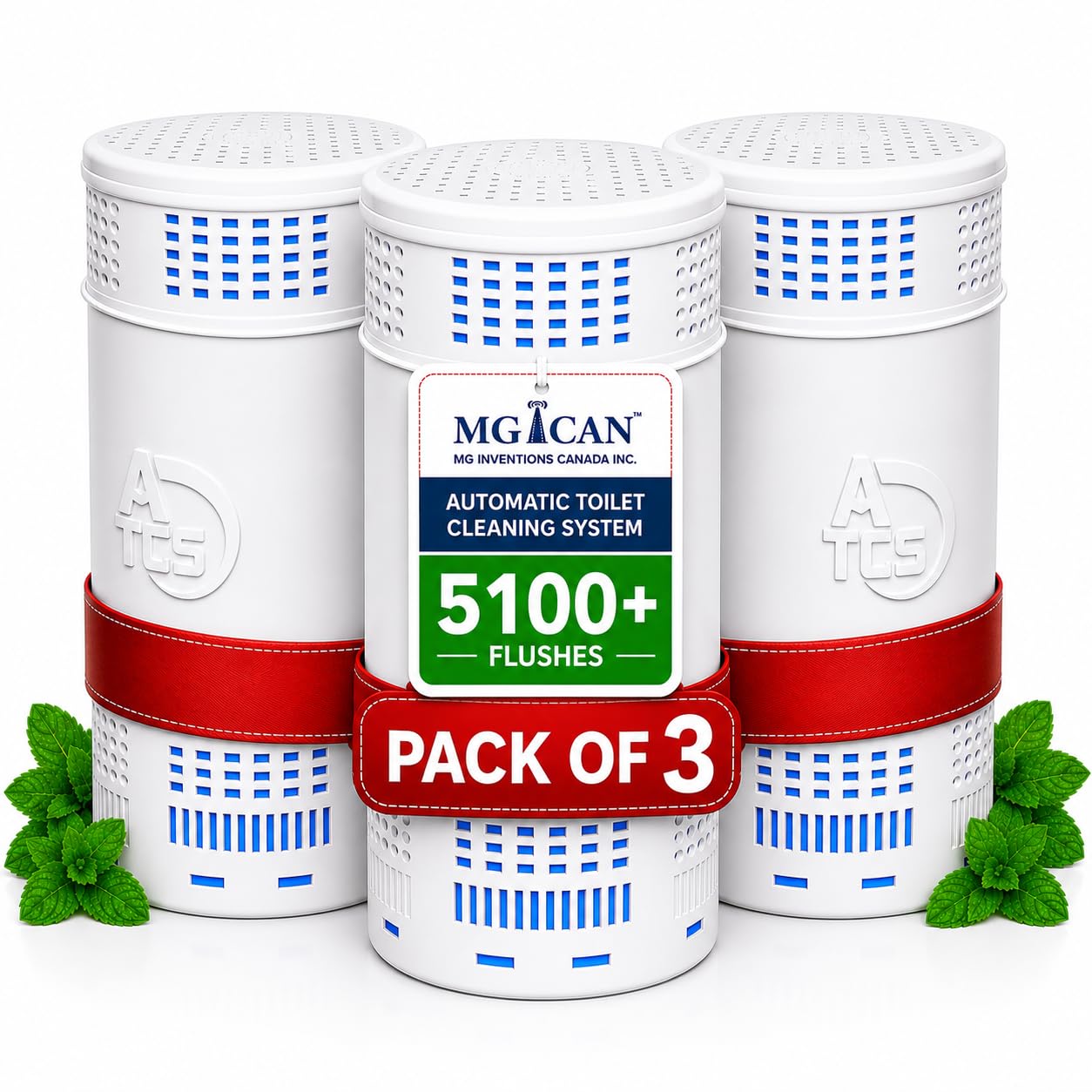 Patented Automatic Toilet Bowl Cleaner System (3 Count)