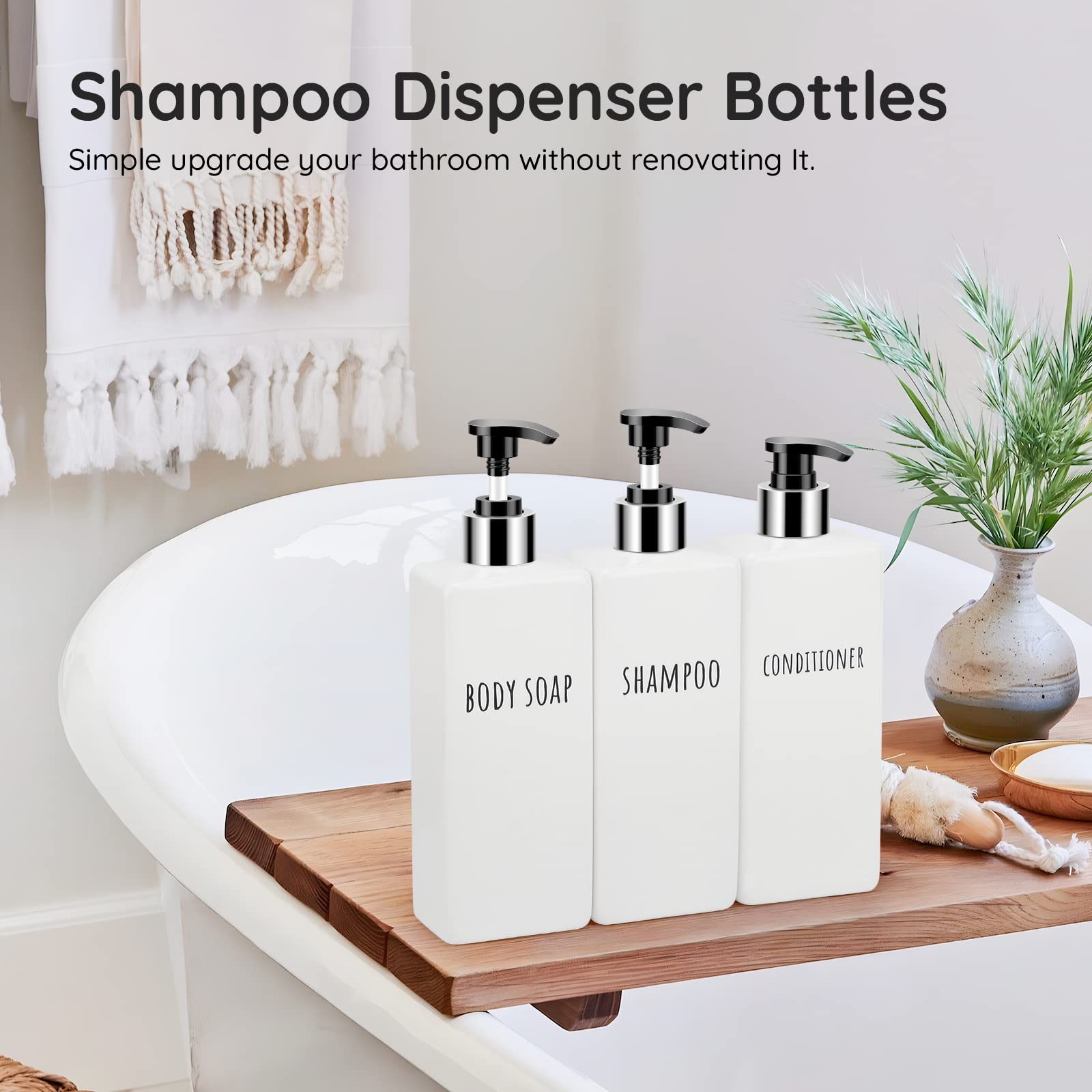 Square Soap Dispenser Refillable (3 Count)