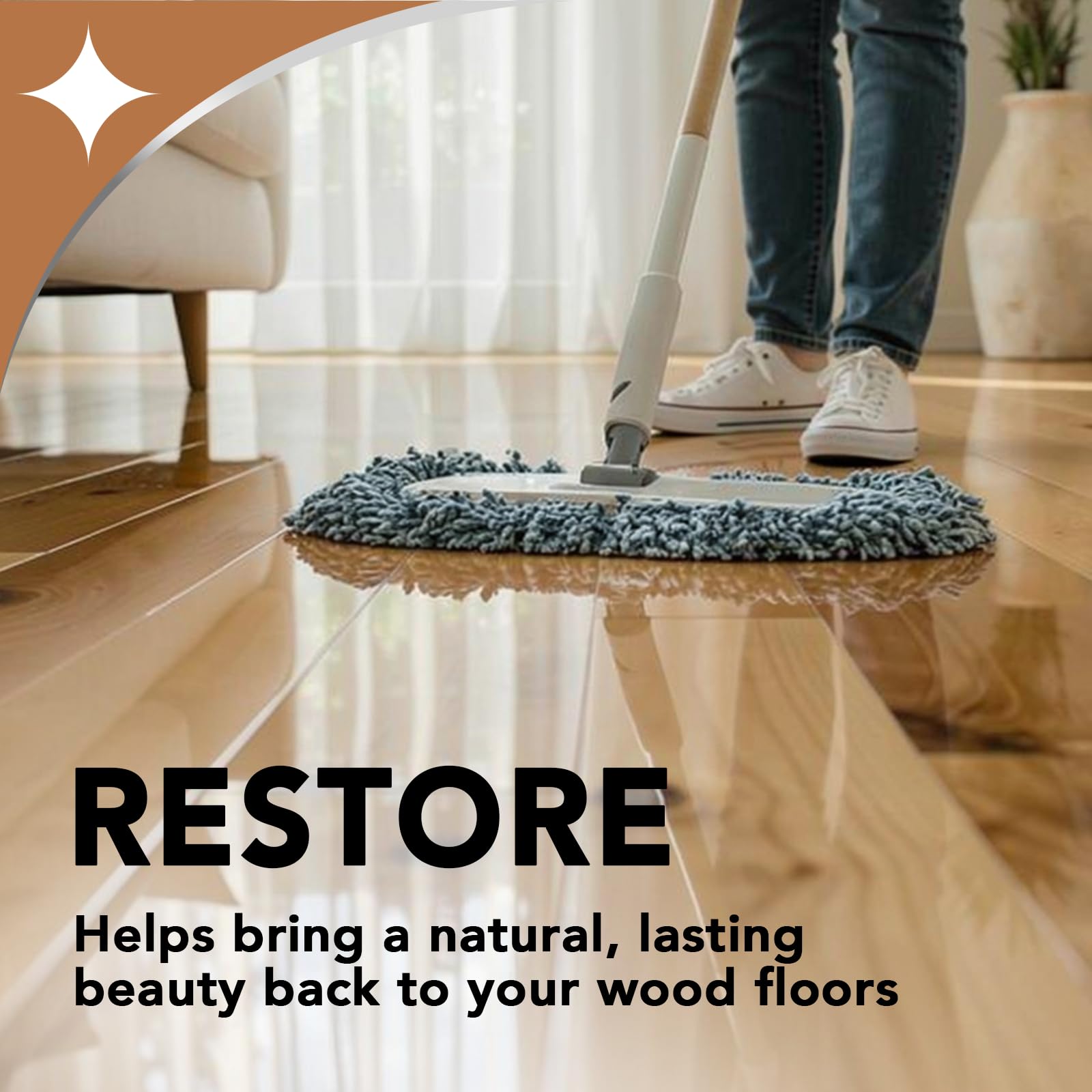 Hardwood Floor Cleaner and Polish Restorer Combo
