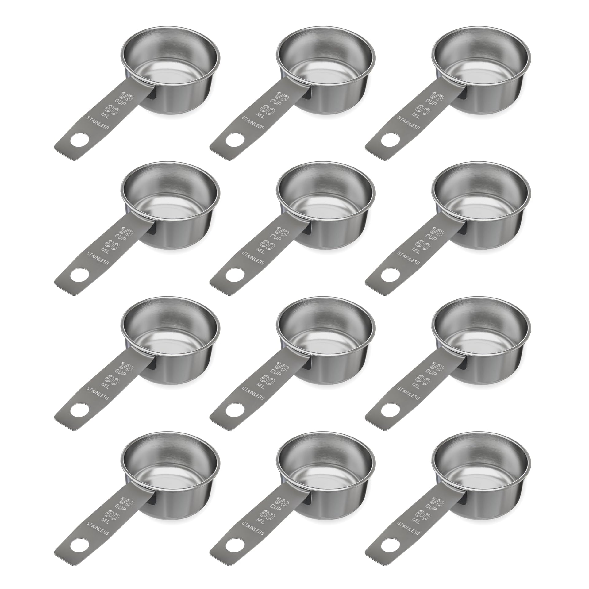1 3 Cup Stainless Steel Measuring Cup (12 Count)