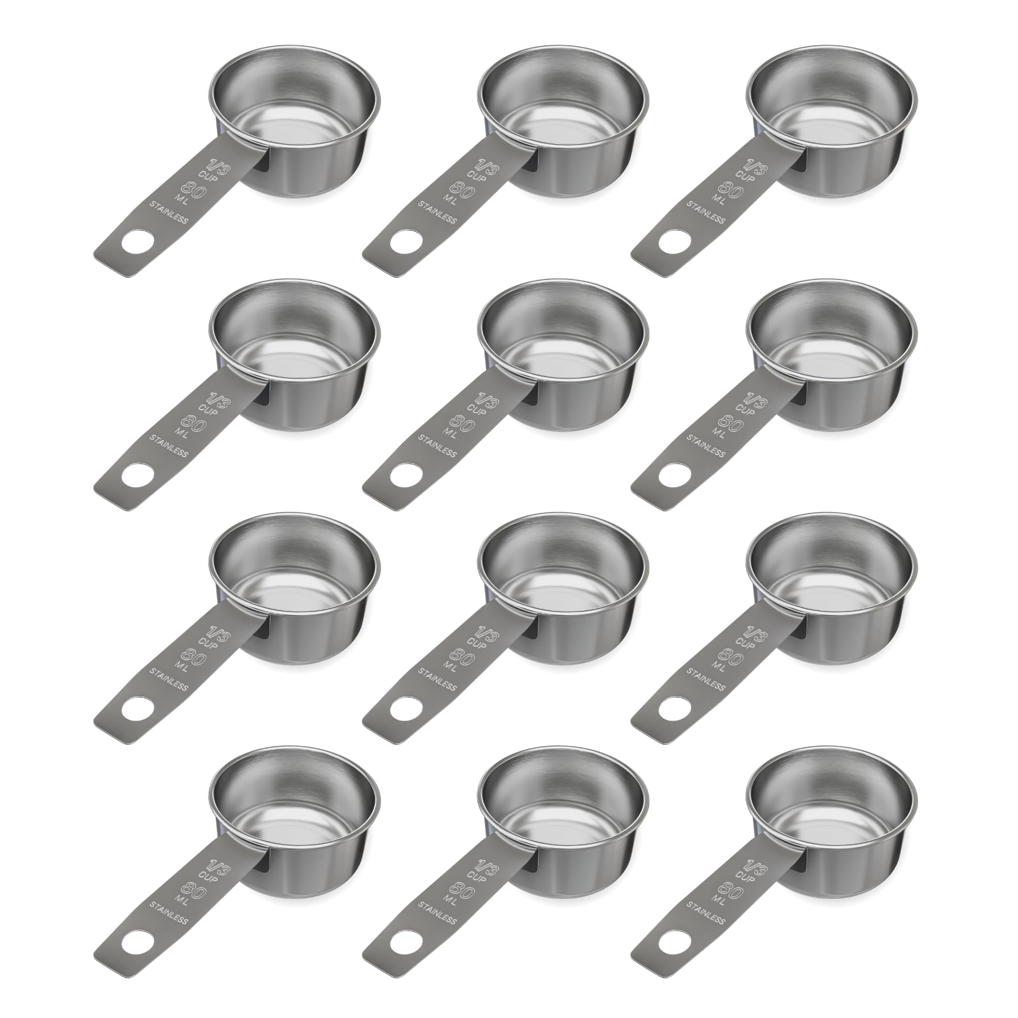 1 3 Cup Stainless Steel Measuring Cup (12 Count)