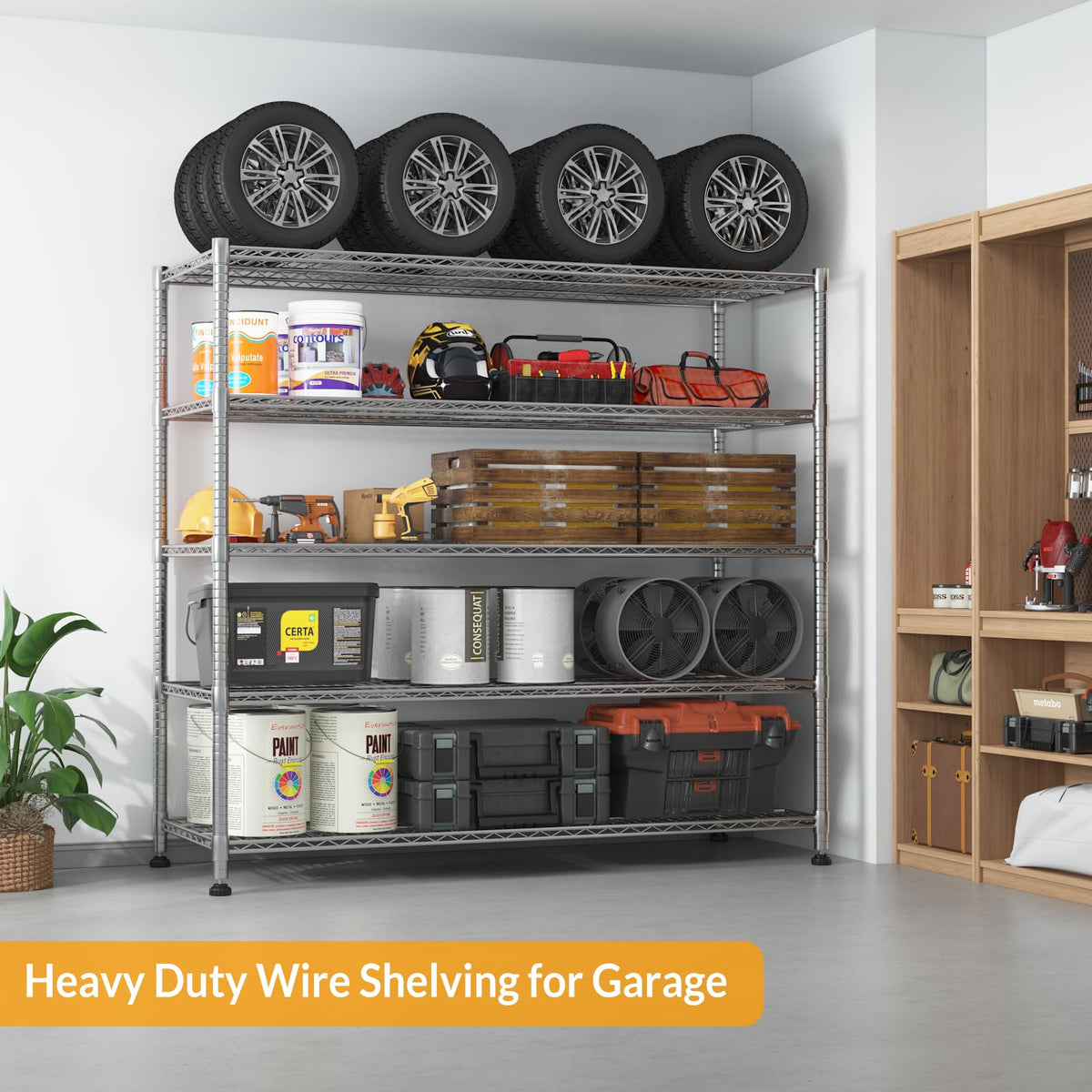 Storage Shelves with Wheels