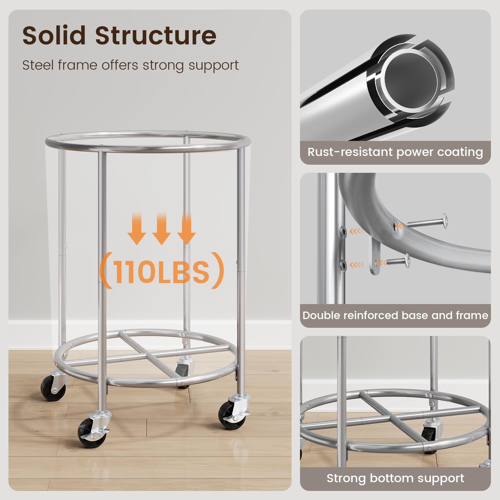 Laundry Basket with Wheels