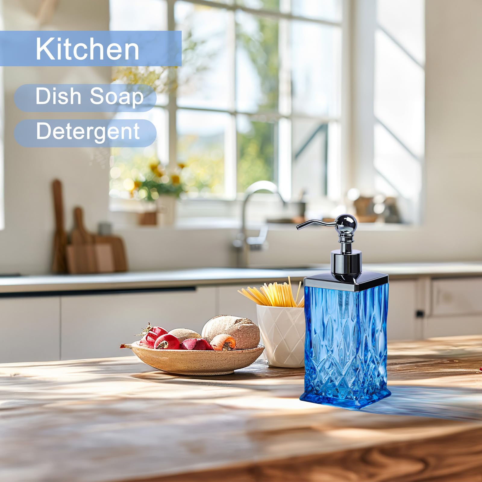 10Oz Blue Soap Dispenser