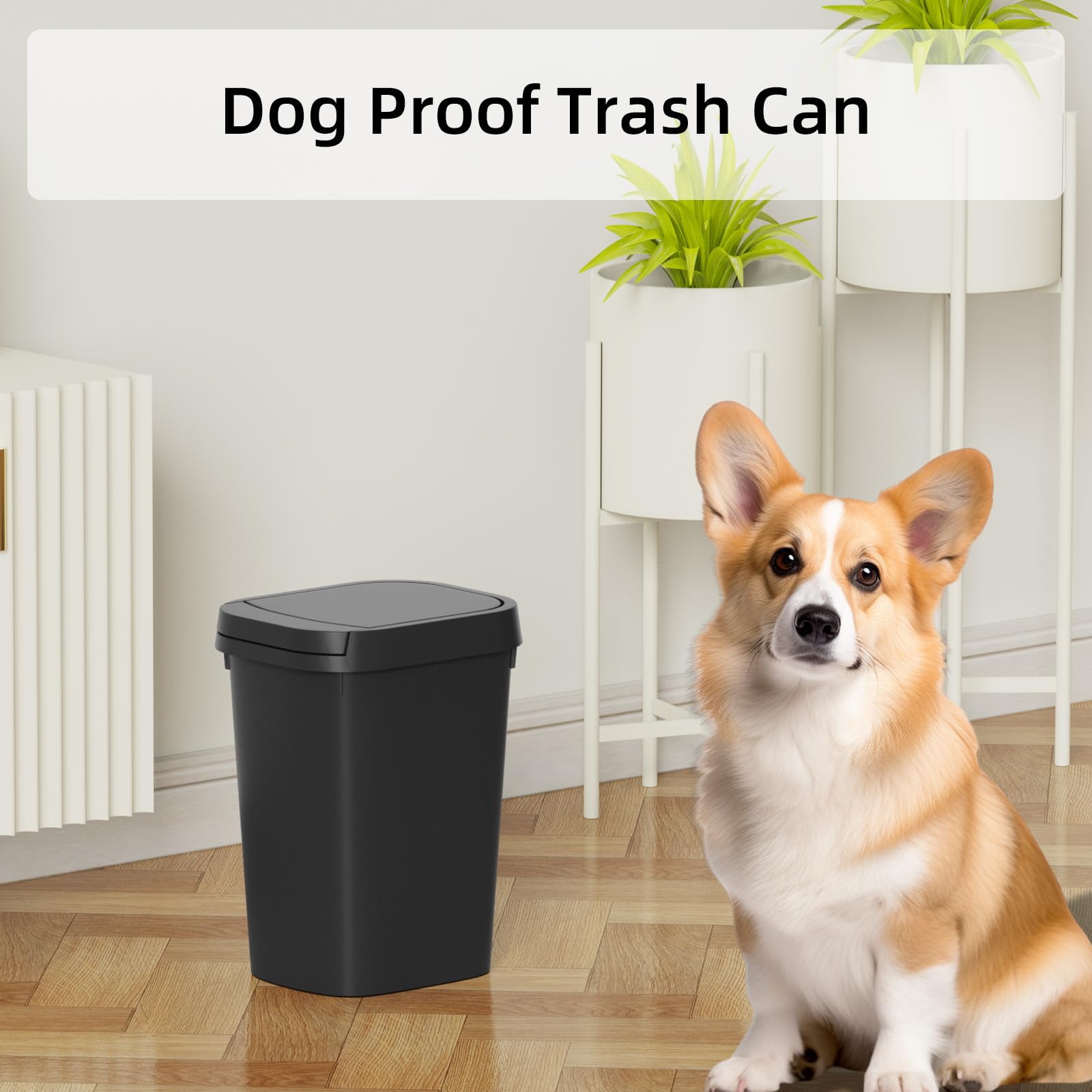 3 Pack Bathroom Small Trash Can with Lid (3 Count)