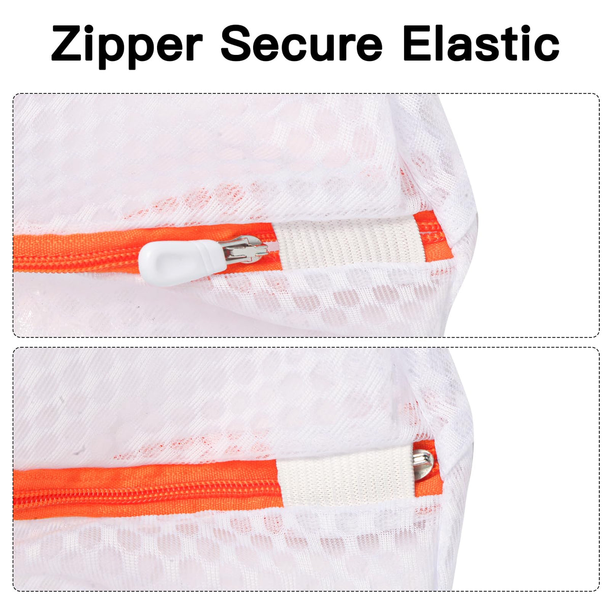 2 Pack Hanging Mesh Laundry Bags with Metal Hooks (2 Count)