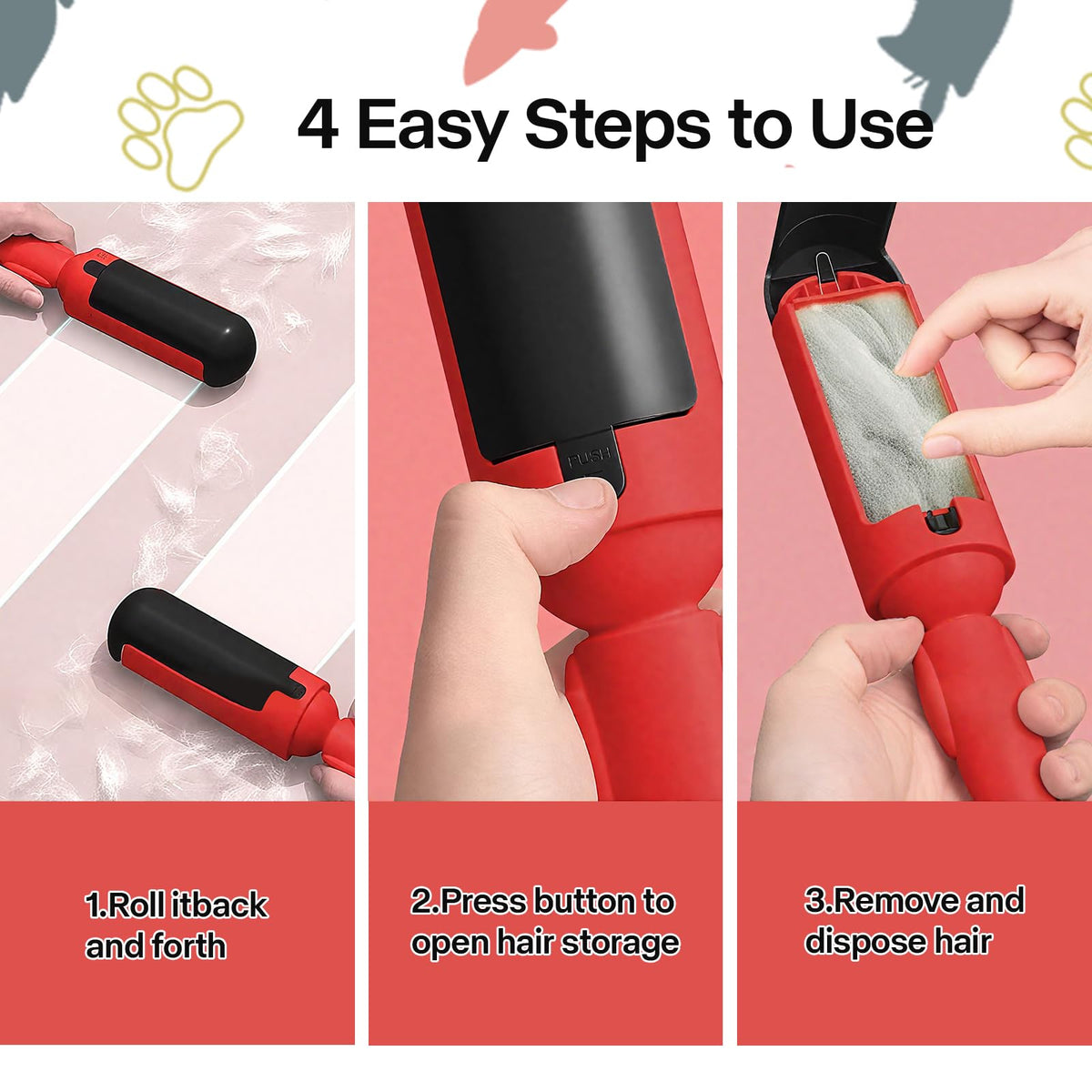 2 Pack Pet Hair Remover for Couch & Carpet