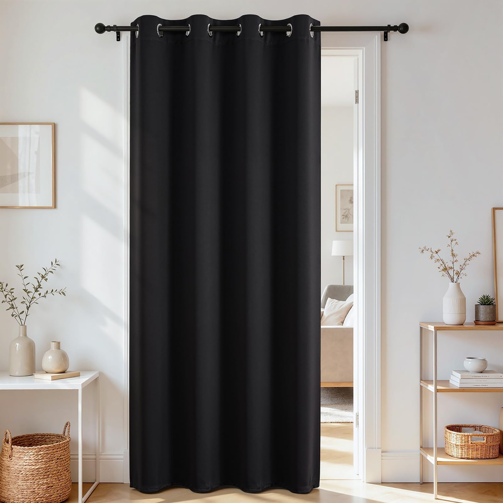 Door Curtain Blackout Curtains for Doorway Privacy Closet Drapes