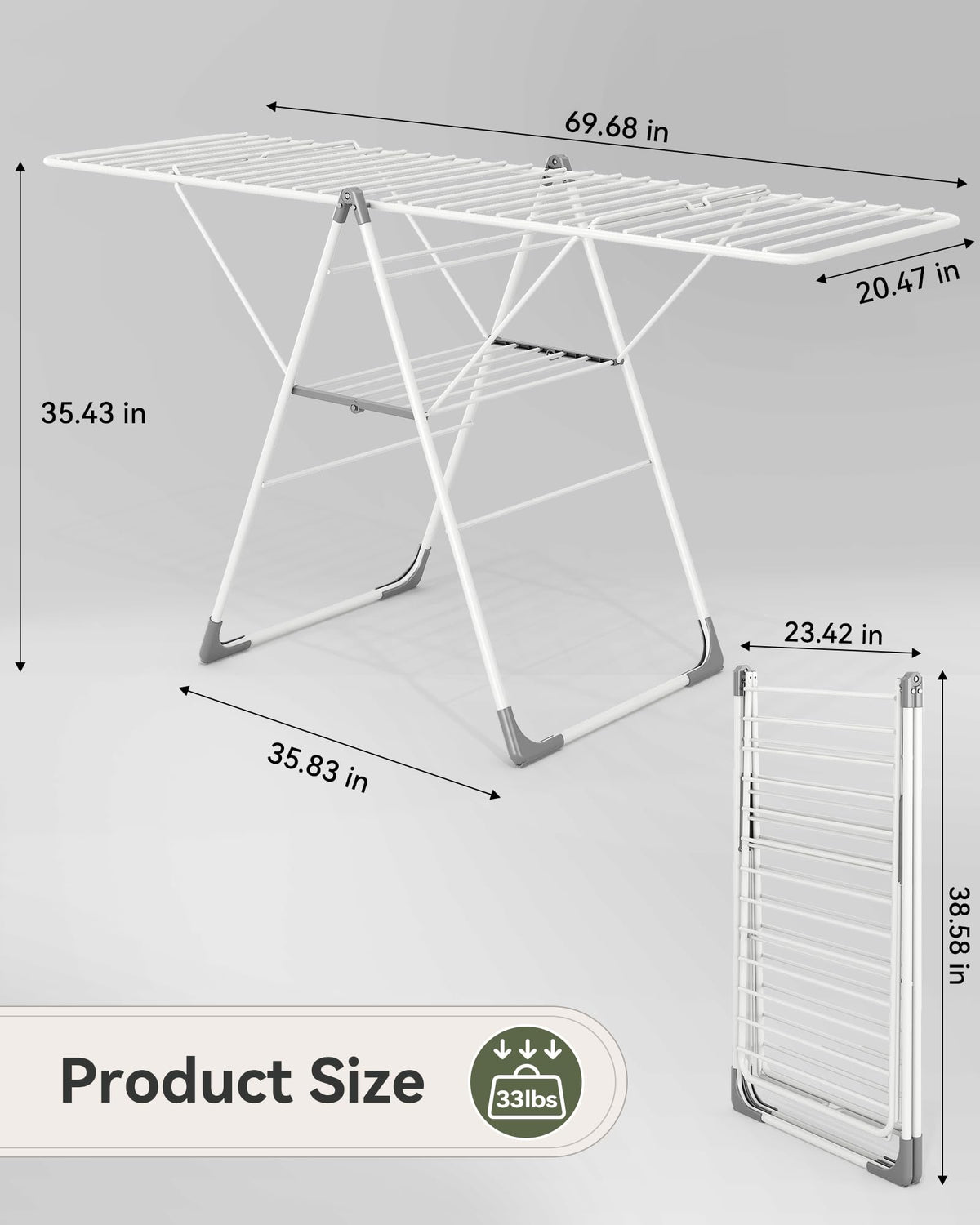 2 Tier Gullwing Clothes Drying Rack