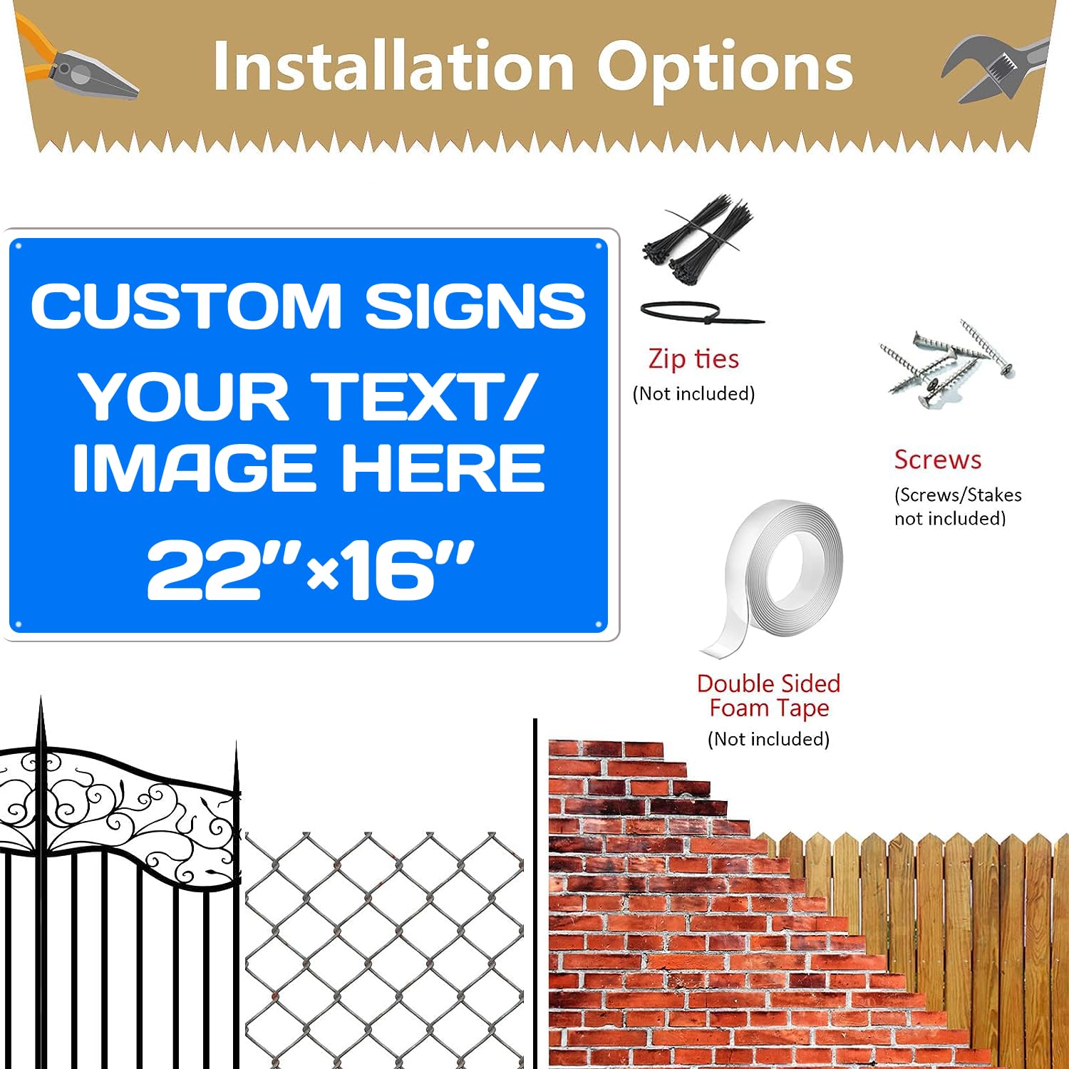 Custom Aluminum Weatherproof Metal Sign