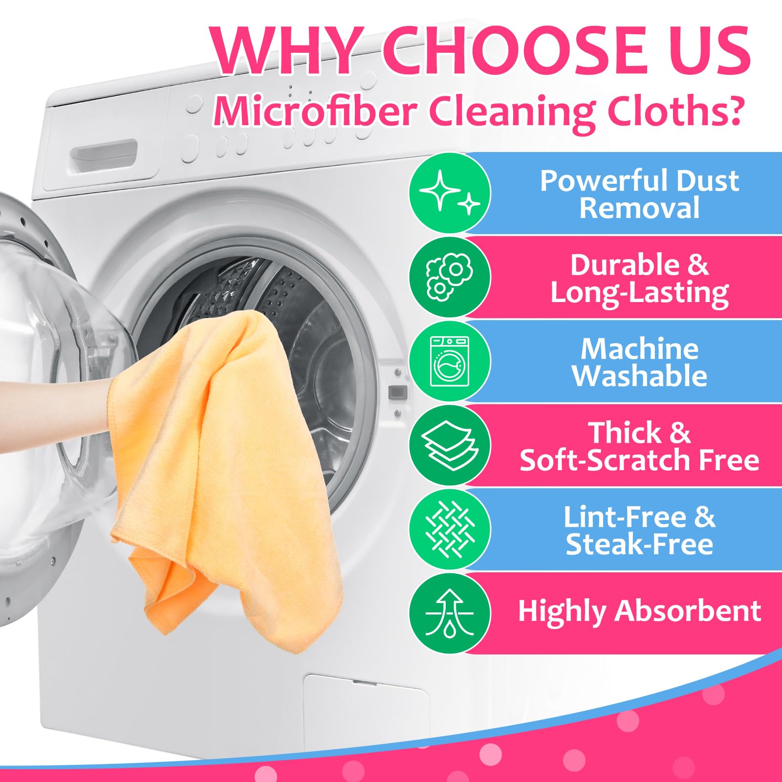 3 Pcs Extra Large Microfiber Cleaning Cloth 30" x 20" Washable Reusable Microfiber Towel Streak Free Lint Free Cloth for Cleaning Home Glass Office Window Bathrooms