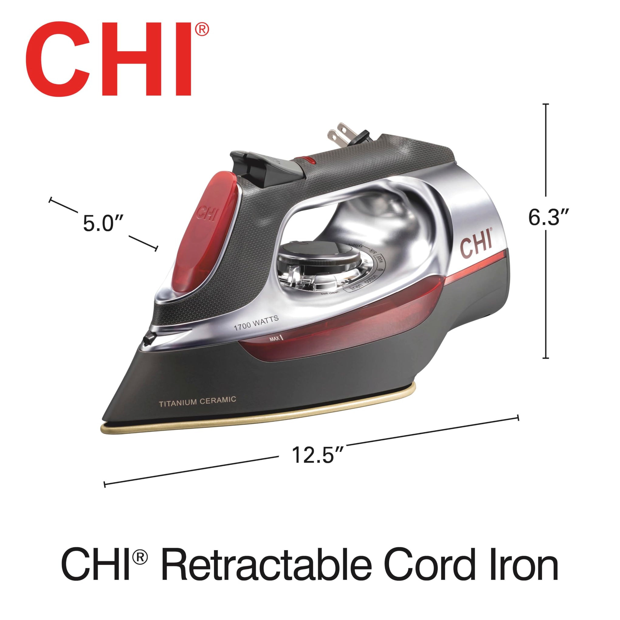Steam Iron for Clothes with Vertical Steam Burst
