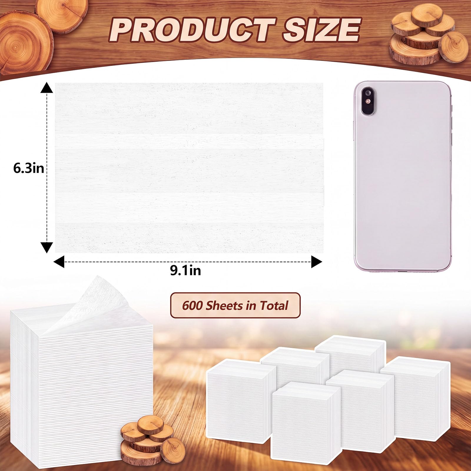 600 Count Dryer Sheets Bulk Fabric Softener Wood Scent Dryer Sheets Naturally Softens and Removes Static Cling