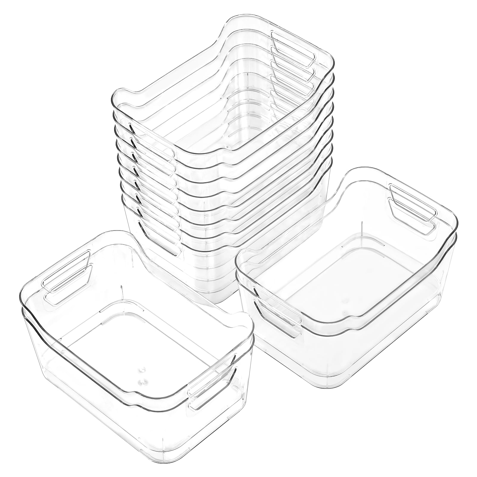 12 Pack Clear Plastic Storage Bins (12 Count)