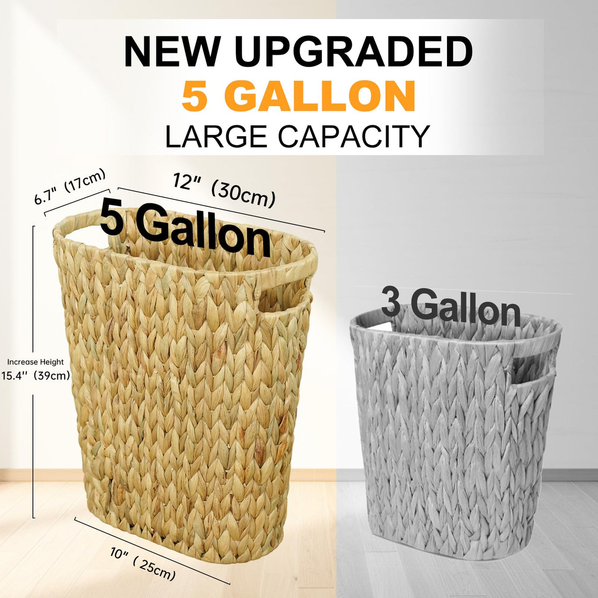 Wicker Trash Can