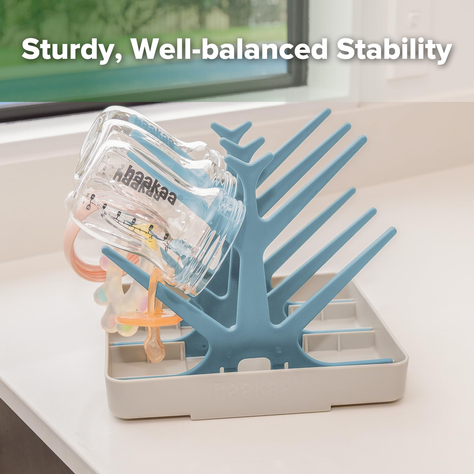 Portable Baby Bottle Drying Rack with Tray
